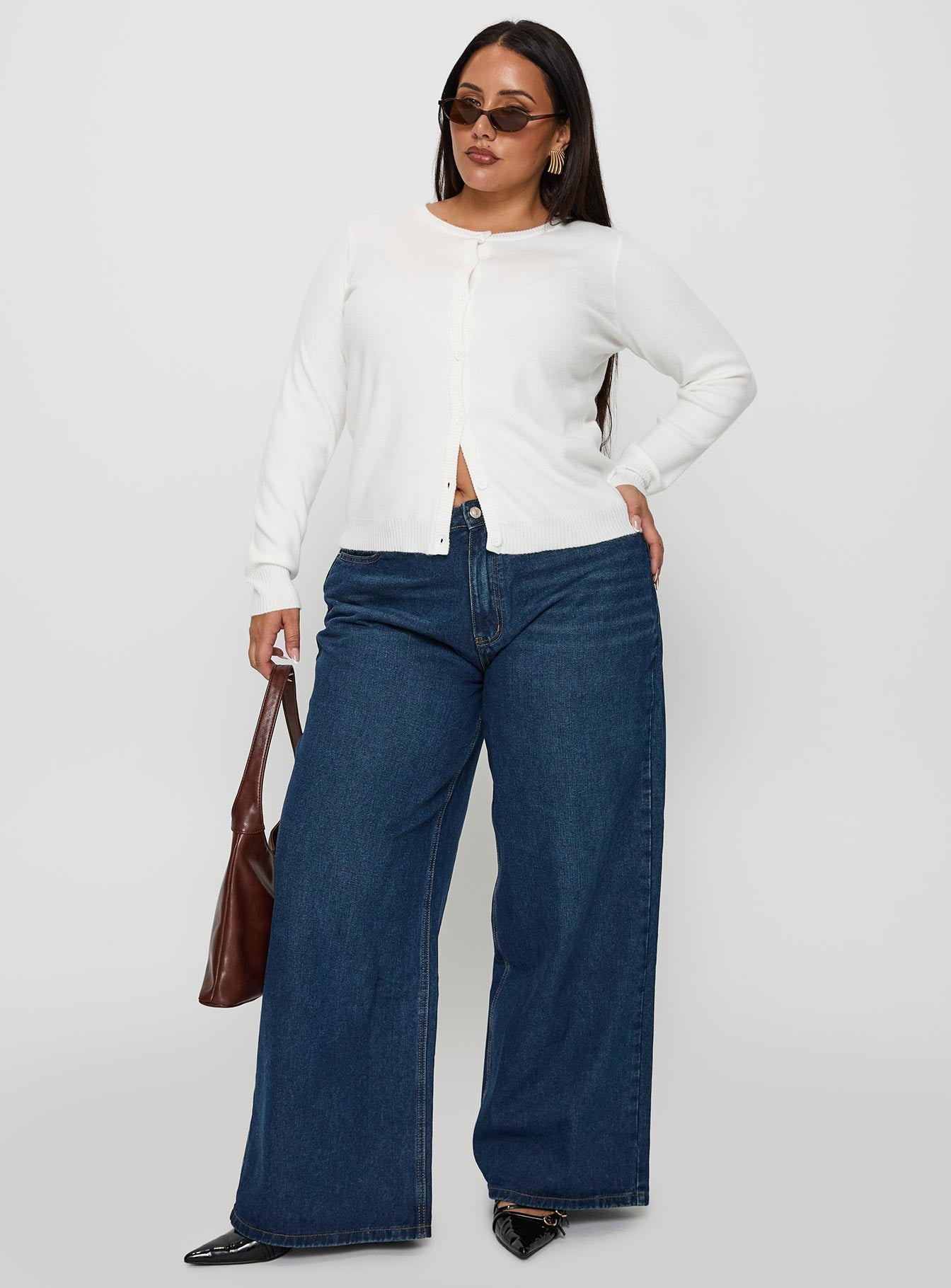 Lauraine Cardigan White Curve、mySite、solidvoid