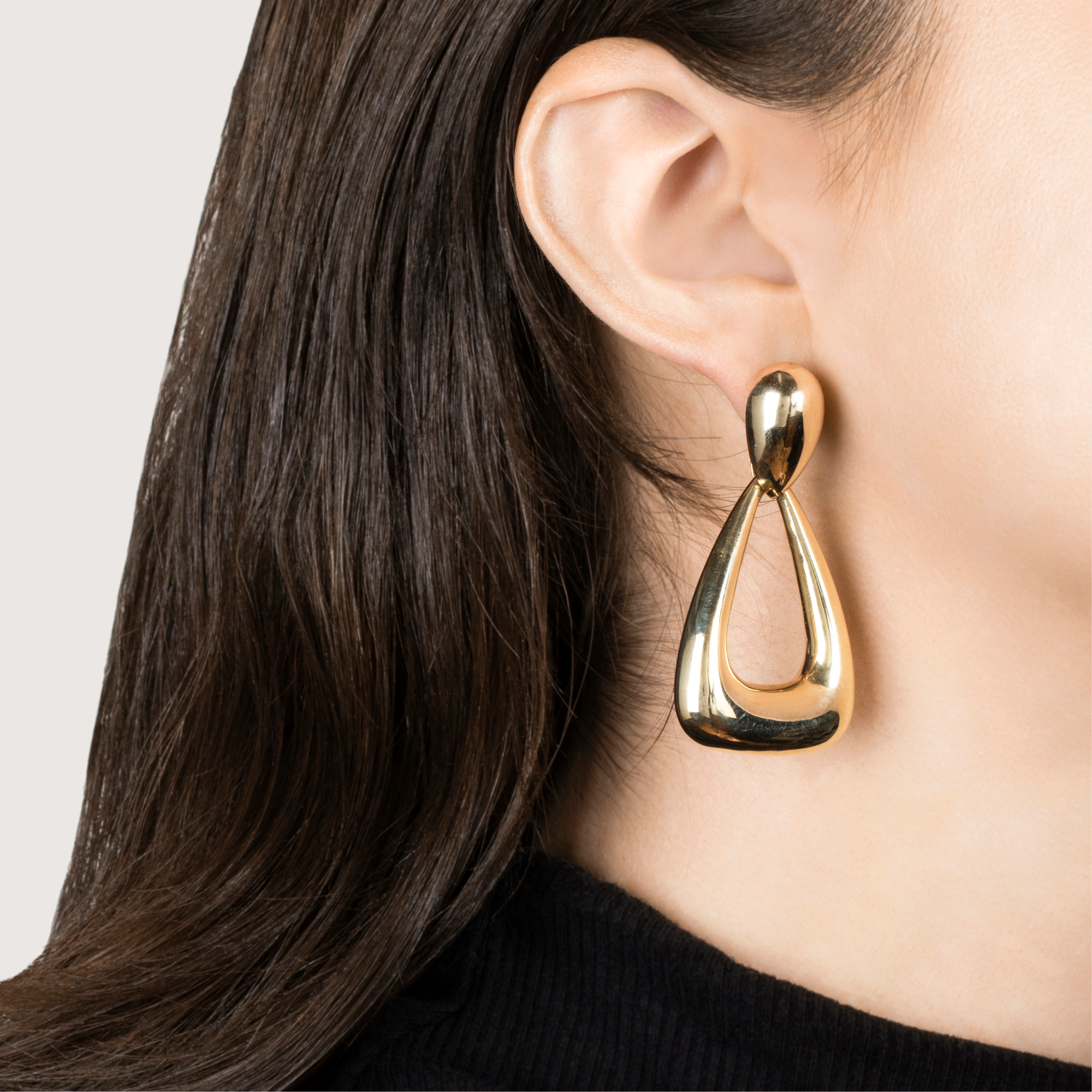 Vintage Italian 14k Yellow Gold Impressive Oversized Pyramid Earrings、mySite、hinf8tx79