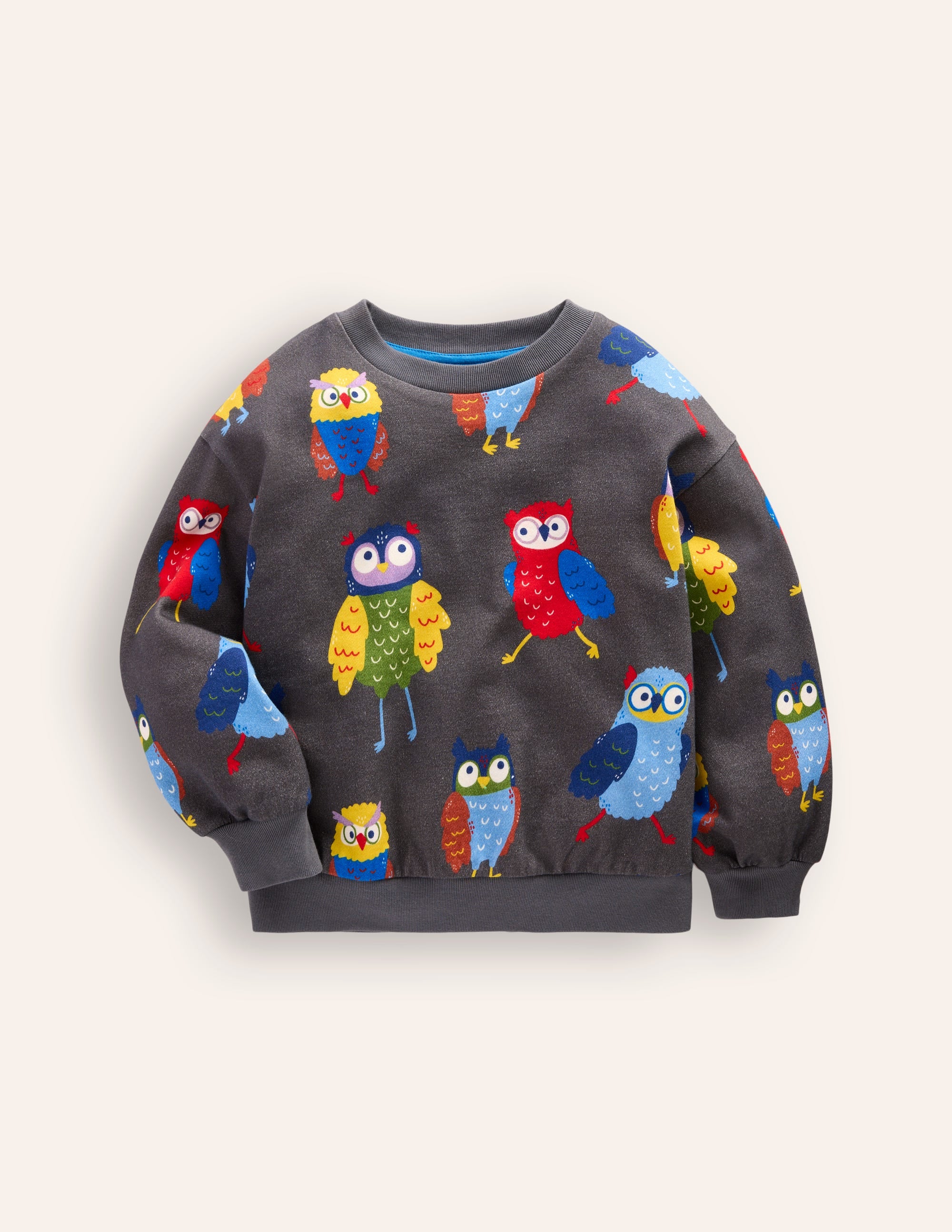  Printed Sweatshirt-Dude Owls、mySite、ashleygrahame