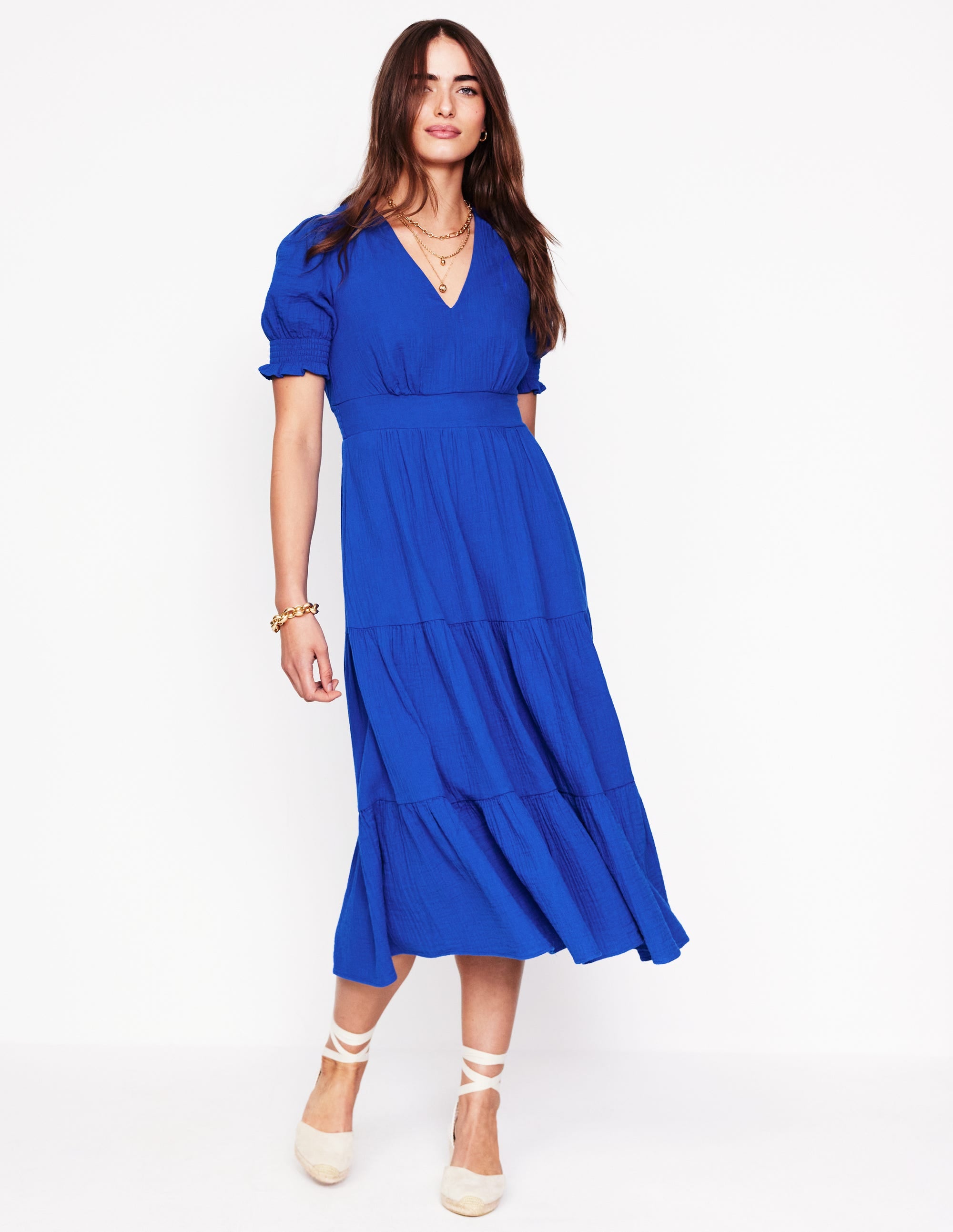  Anna Double Cloth Midi Dress-Bright Blue、mySite、ashleygrahame