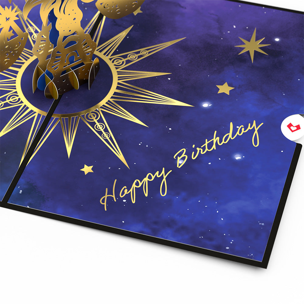 Libra Zodiac Birthday Pop-Up Card、mySite、solidvoid