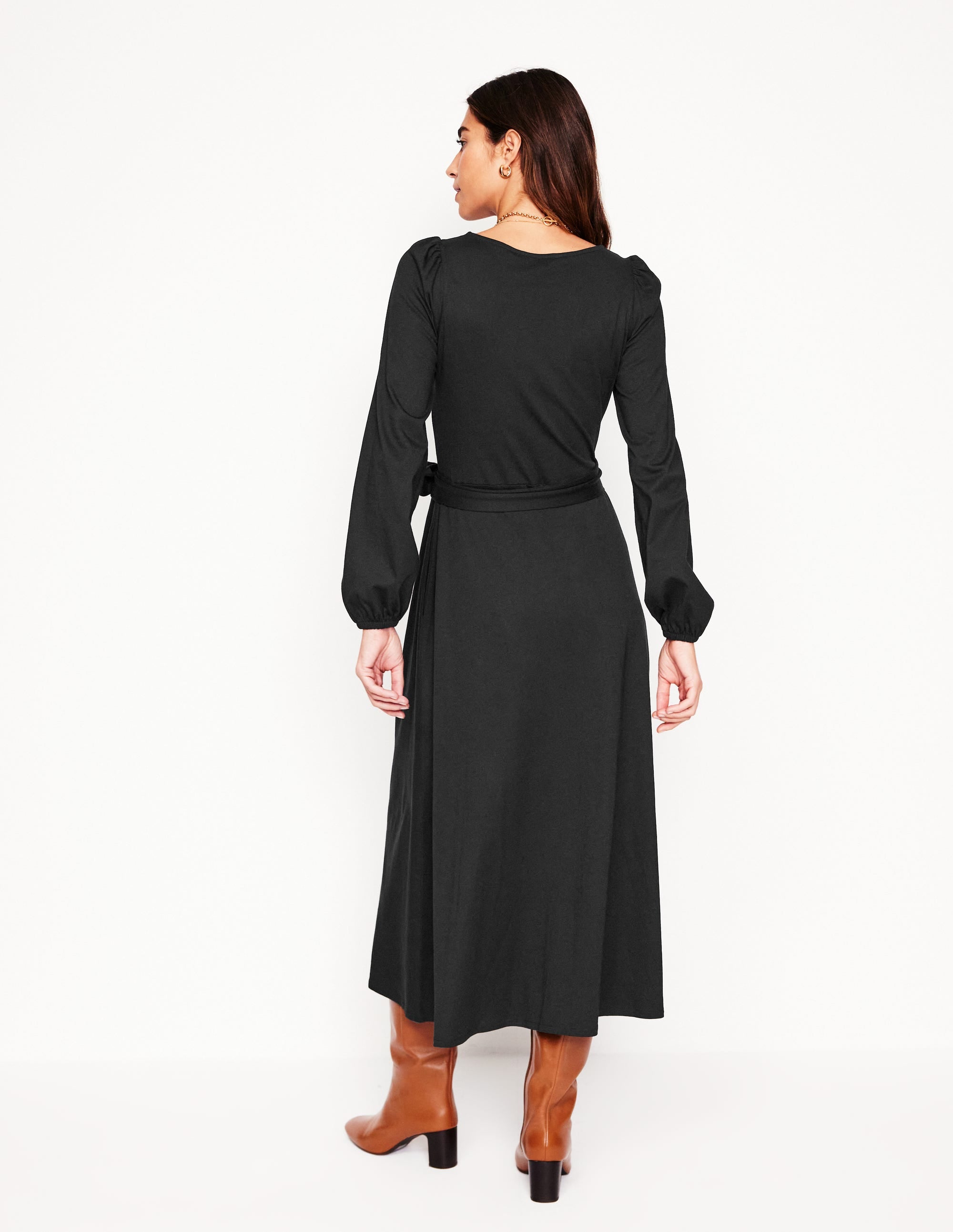 Leandra Jersey Midi Dress-Black、mySite、ashleygrahame