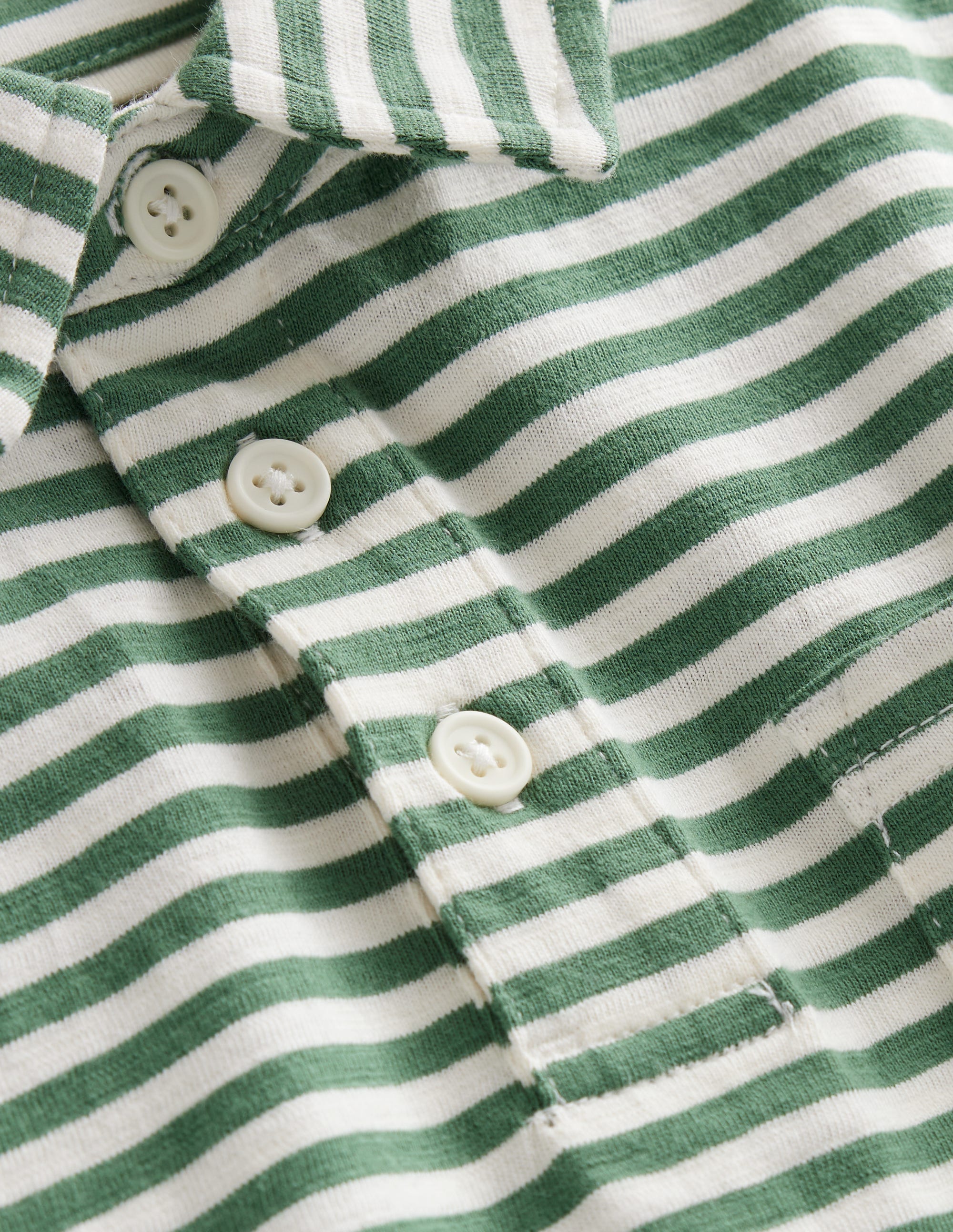  Striped Slubbed Polo Shirt-Rosemary/Ivory、mySite、ashleygrahame