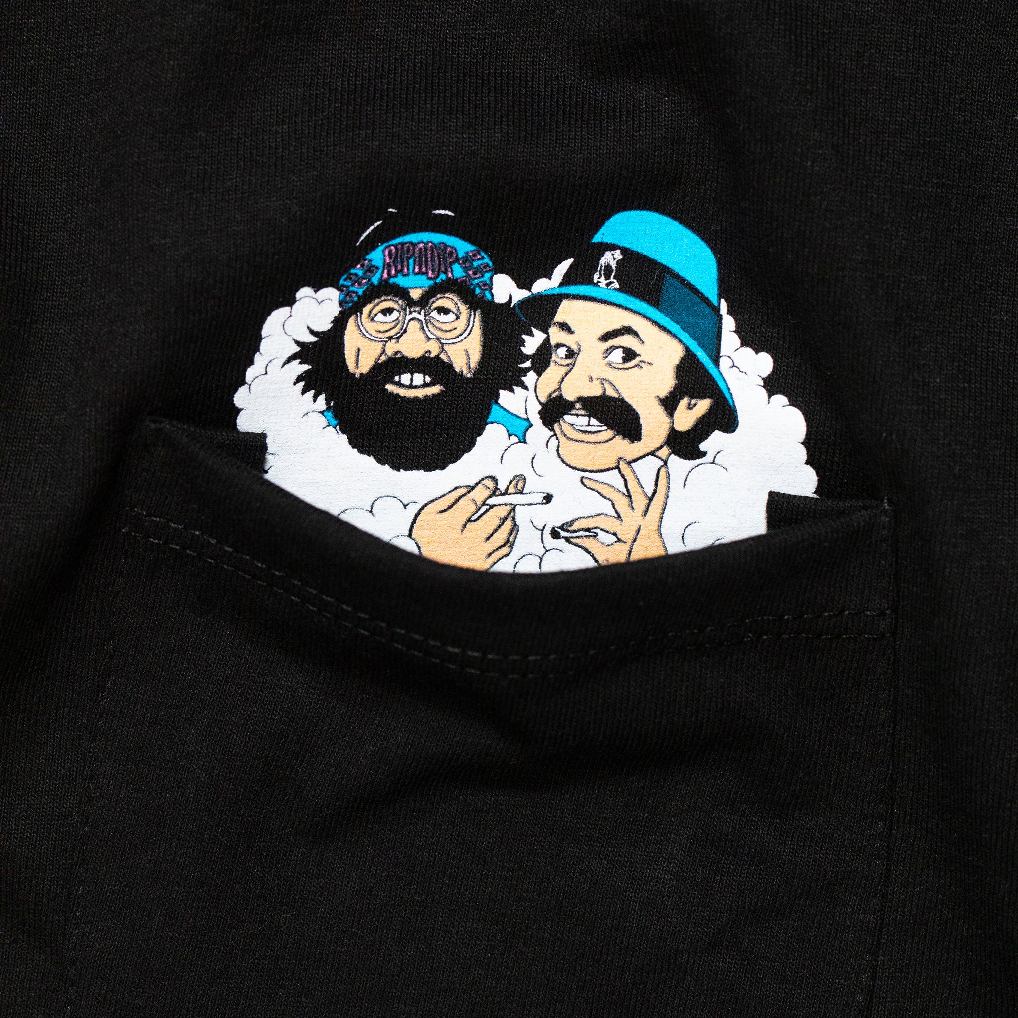  Cheech and Chong Pocket Tee (Black)、mySite、merchandisen