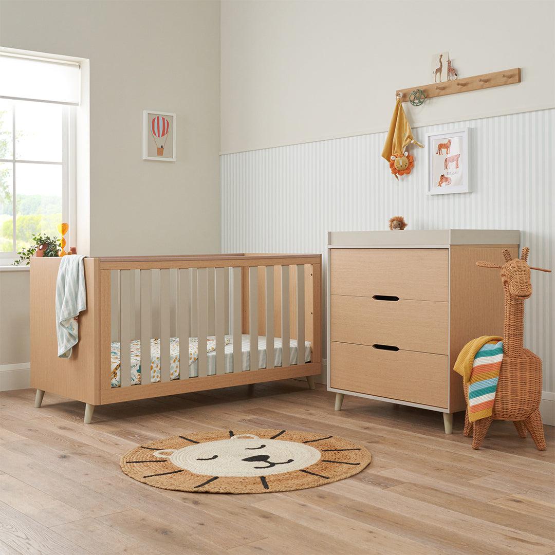  Tutti Bambini Fika 2 Piece Room Set - Light Oak/White Sand、mySite、merchandisen