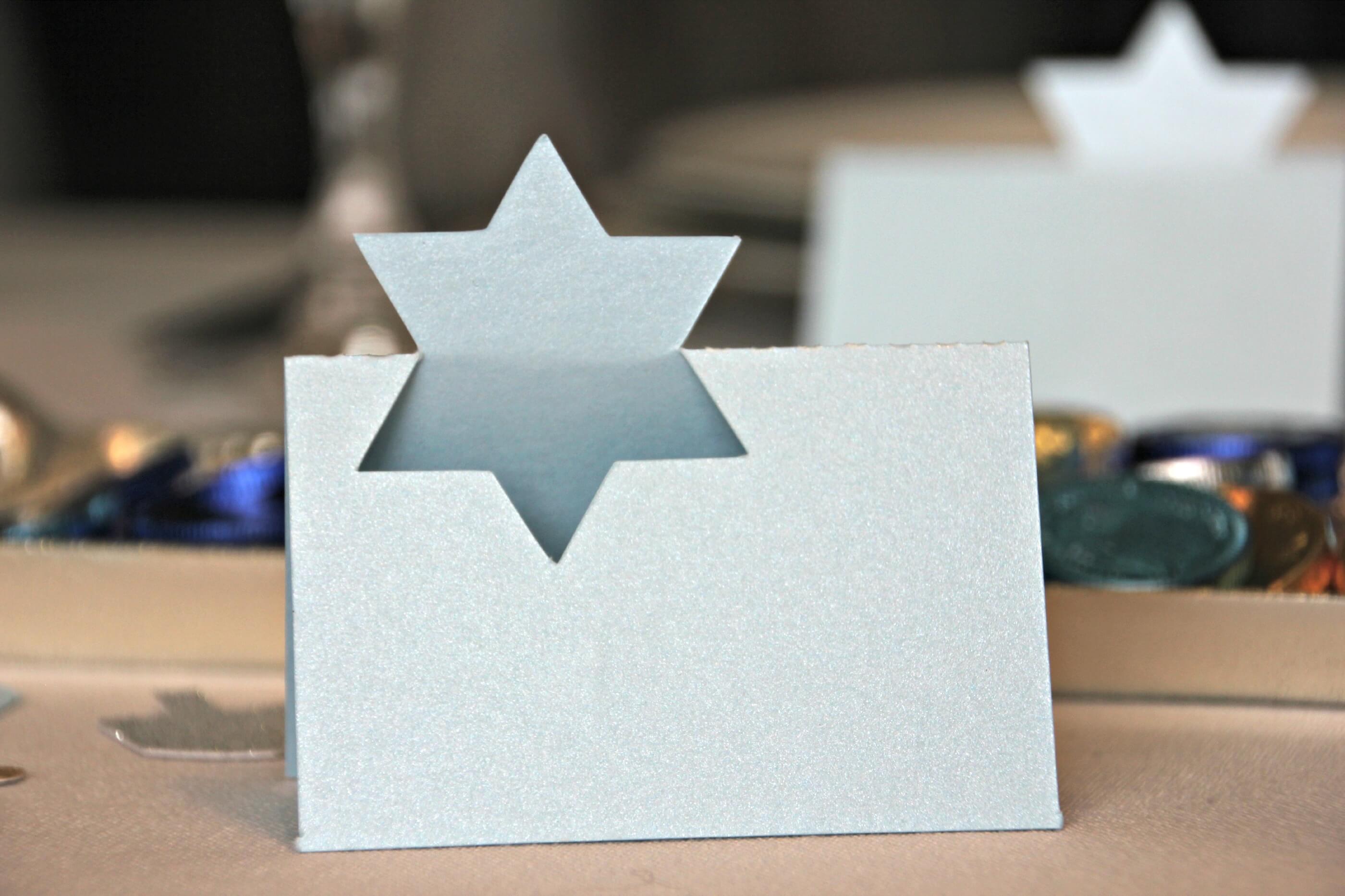 Star of David Place Cards, Blue or Silver - Set of 10、mySite、topwebapps