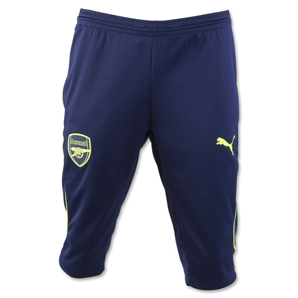 PUMA Men's Arsenal FC 3/4 Training Pants Pea Coat/Safety Yellow、mySite、noshort