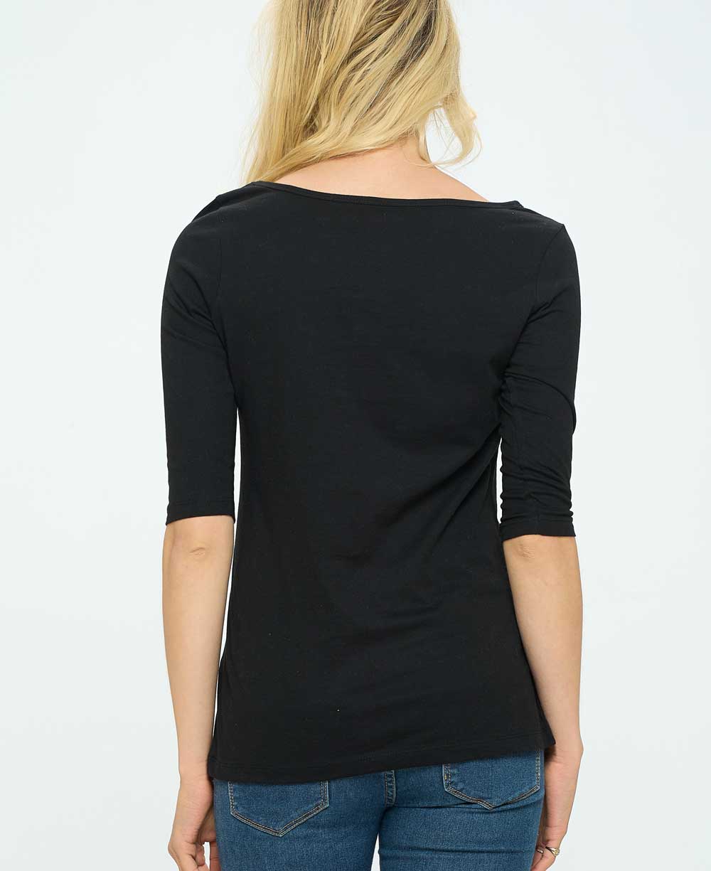 Breeeatheee Elbow Length Sleeve Yoga Inspired Cotton Tee、mySite、topwebapps