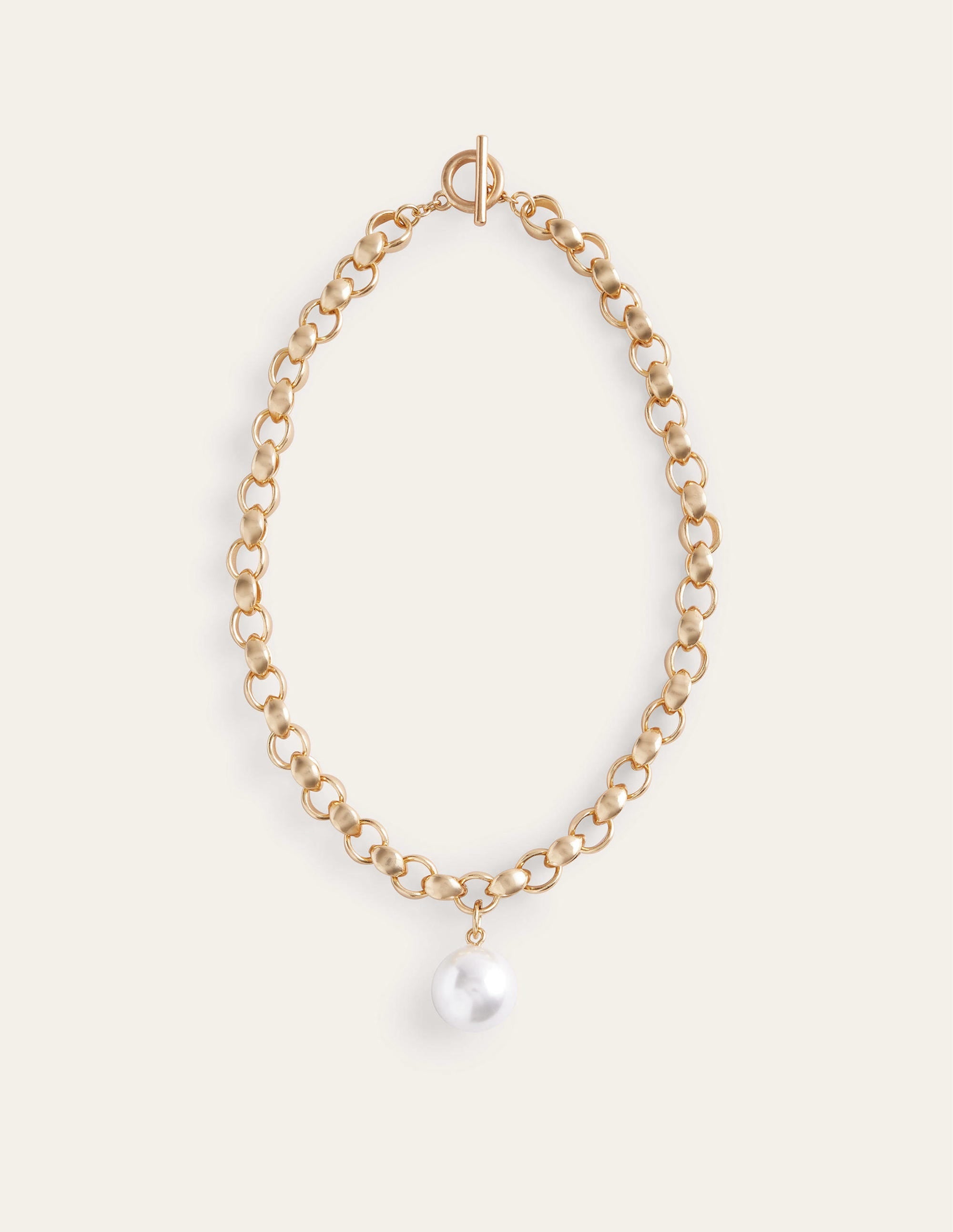  Chunky Chain Pearl Necklace-Gold、mySite、ashleygrahame