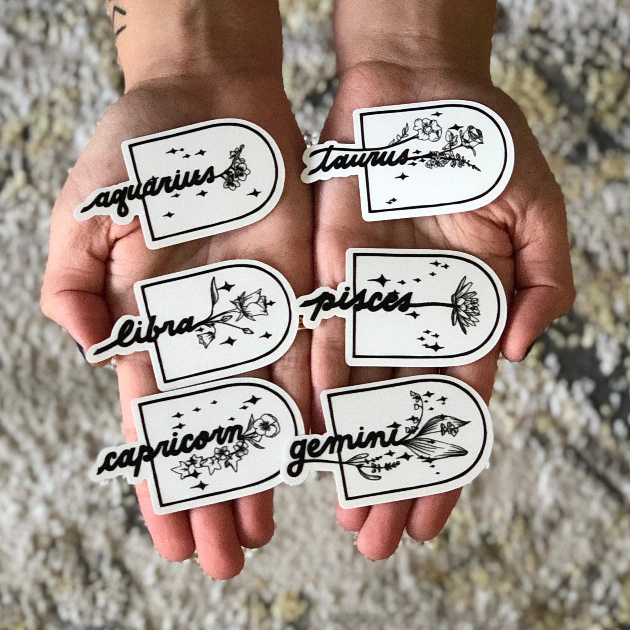  Floral Zodiac Stickers 12 Pack、mySite、ghnorth