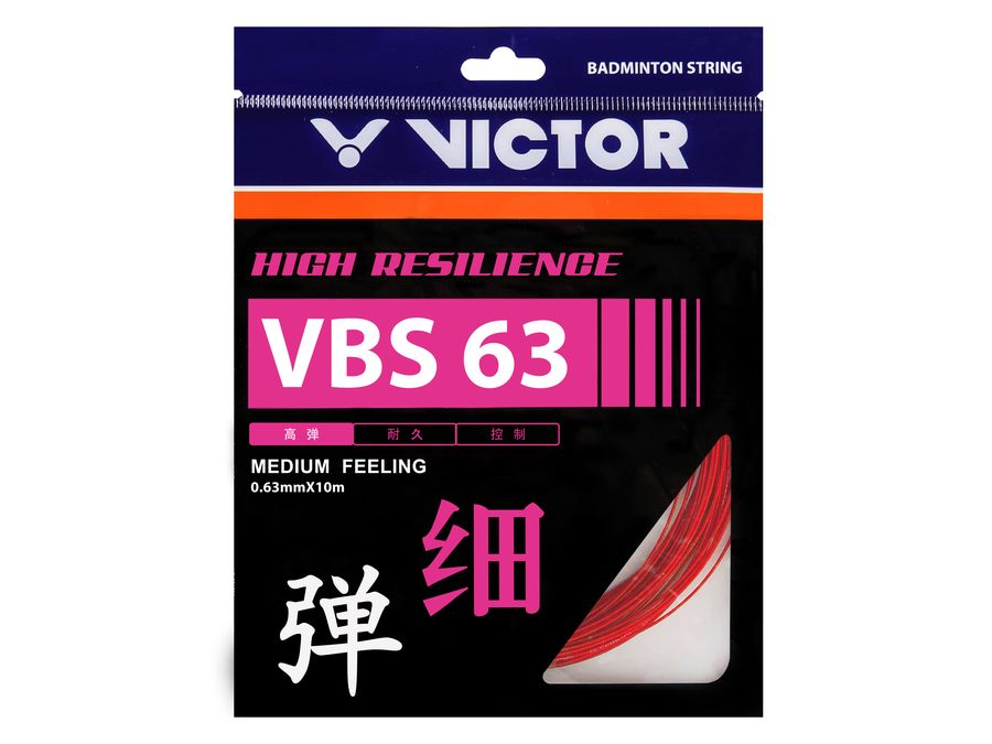 Victor VBS-63 Badminton String (Red)