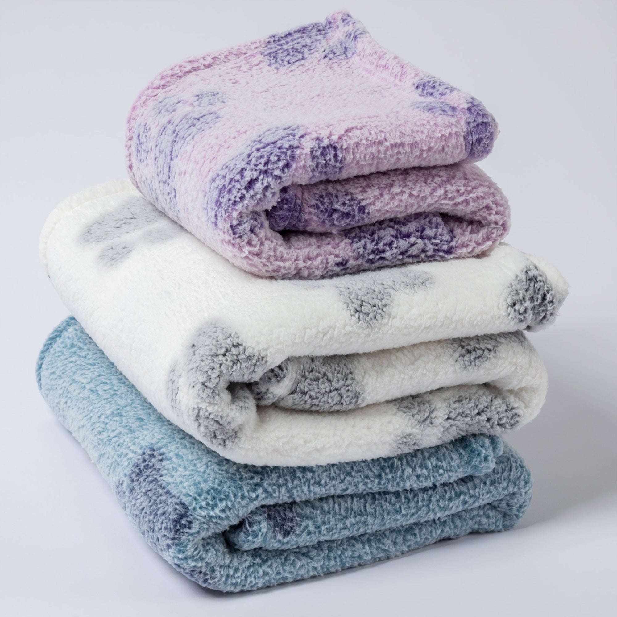 Paws I Love You Plush Sherpa Fleece Pet Blanket、mySite、camillekostekn