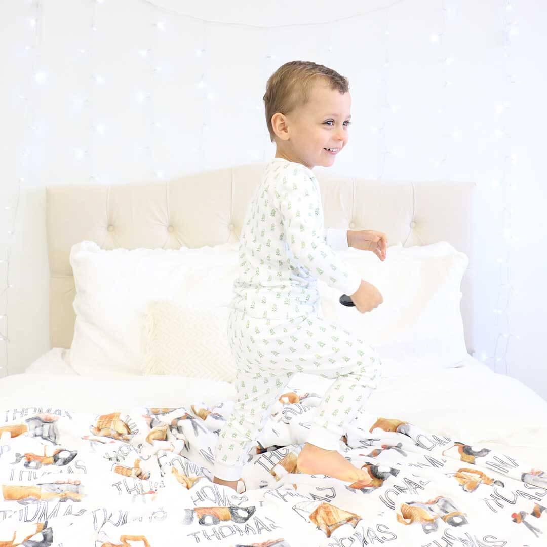  Little Digger Personalized Toddler Blanket、mySite、layawaytickets