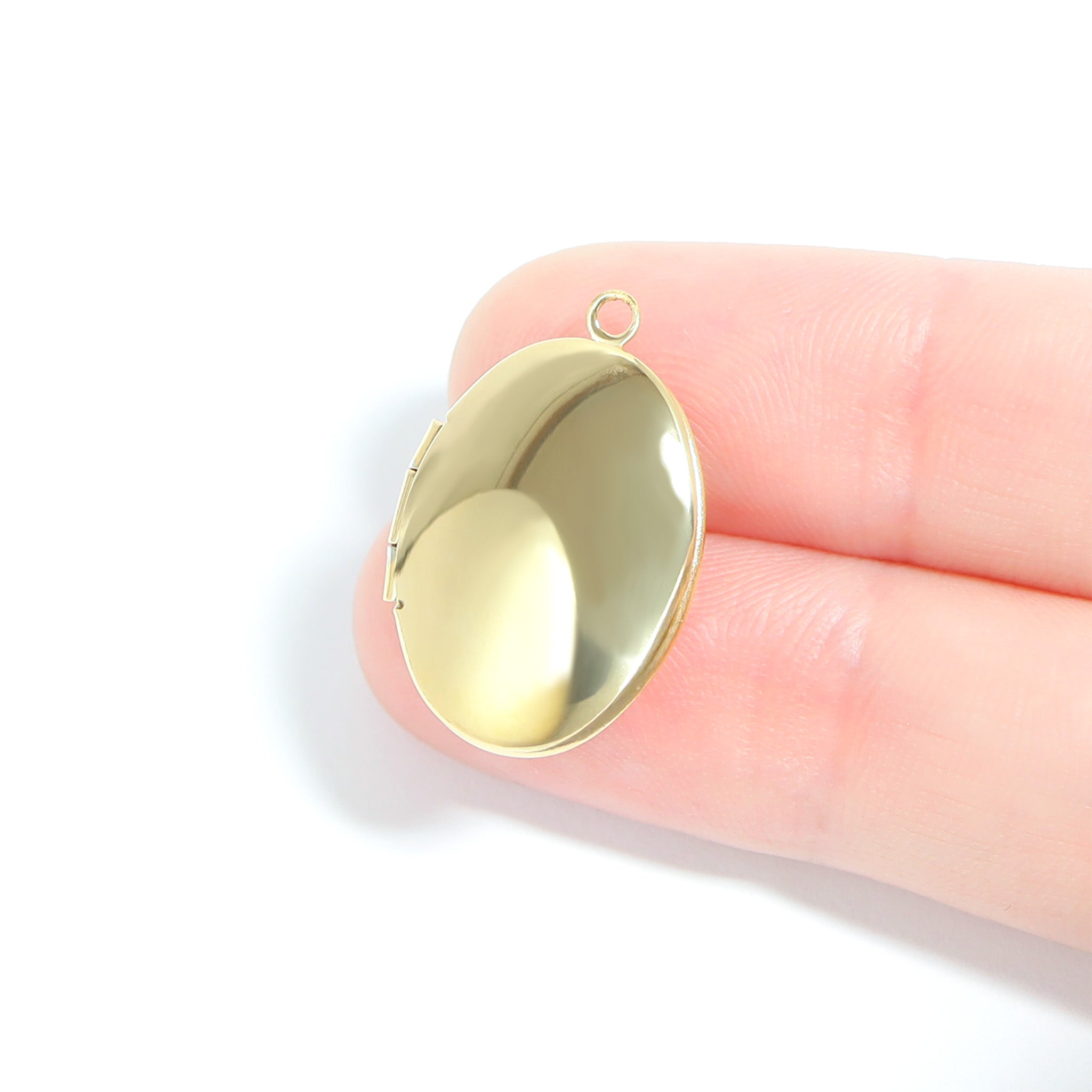 18K Gold PVD Stainless Steel Oval Locket / PDL0244、mySite、dreamappss