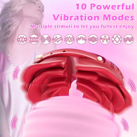 Rose Nipple Vibrator with Remote