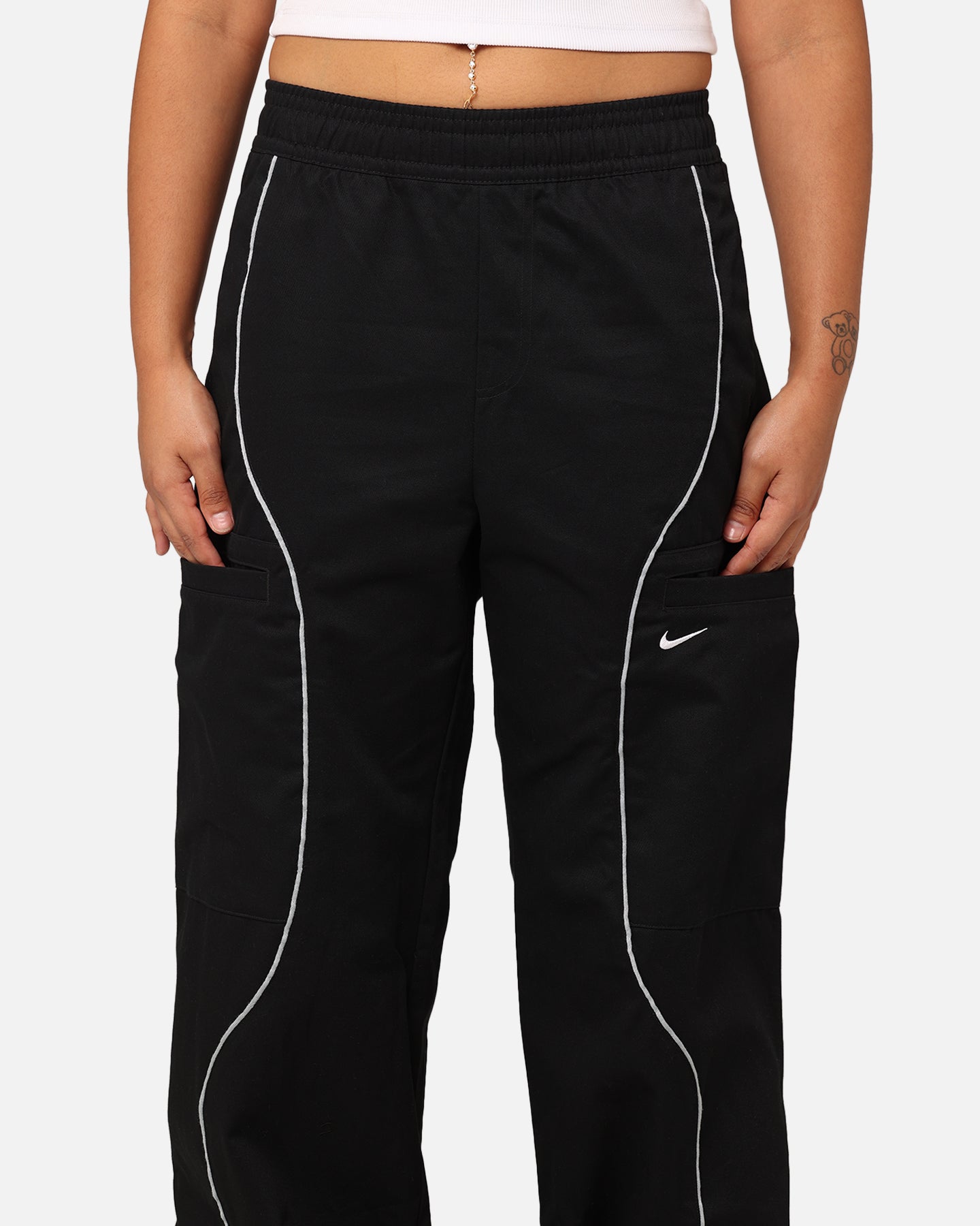 Nike Women's Sportswear Street Woven Pants Black/Light Plum、mySite、zt4zffjzw