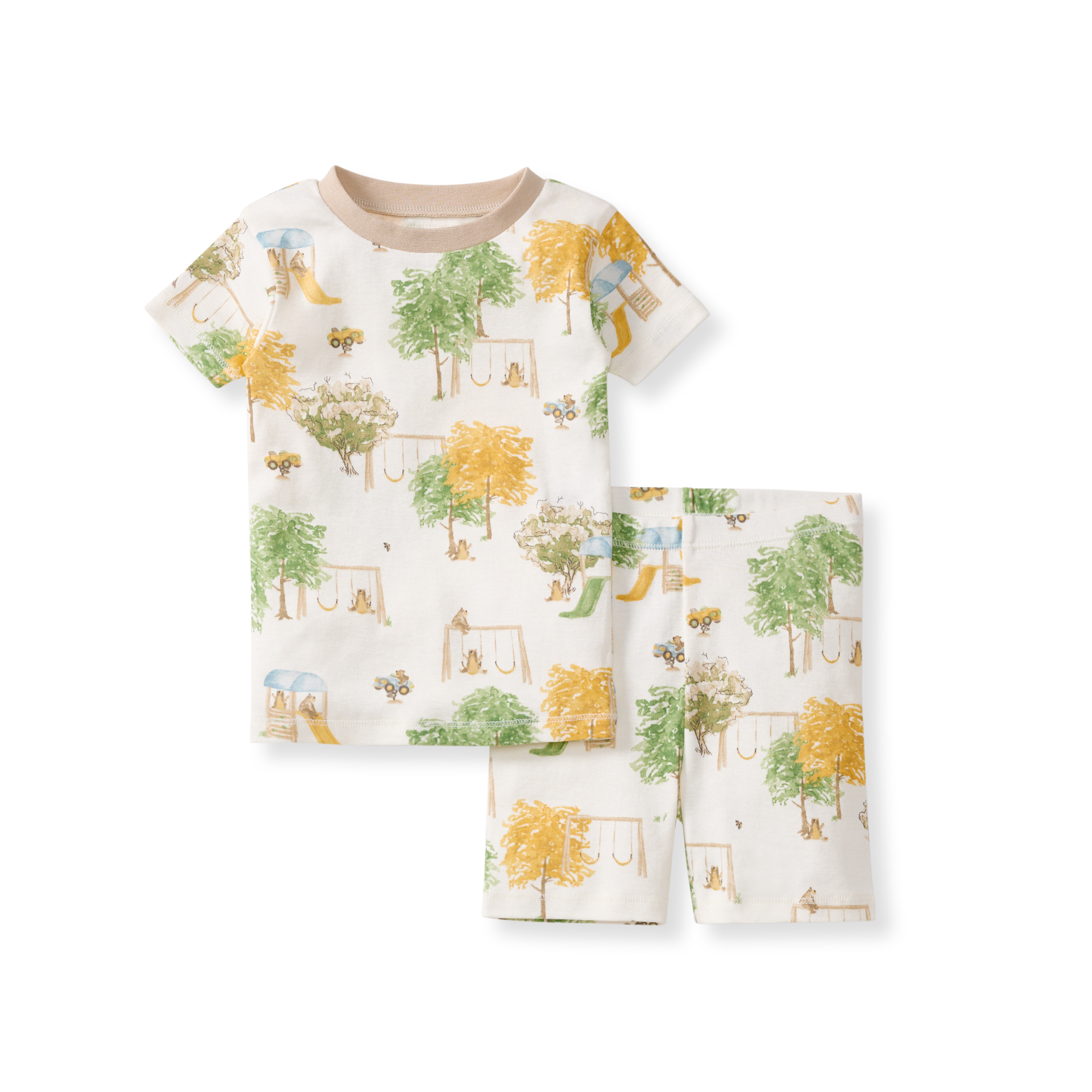 At The Playground Short Sleeve Two-Piece Pajamas、mySite、g9winljtr