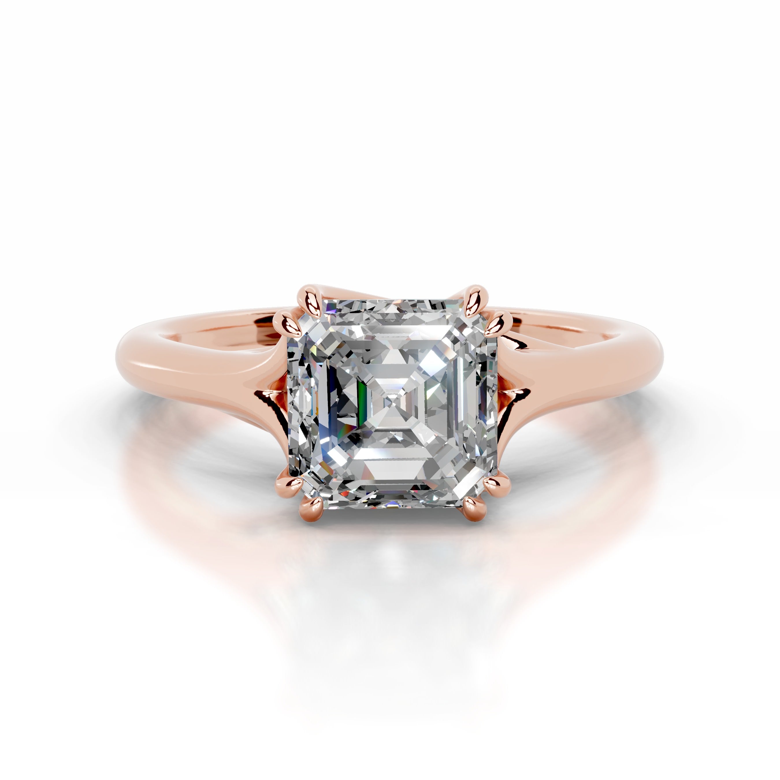 Ellie Moissanite Ring - 14K Rose Gold、mySite、hinf8tx79