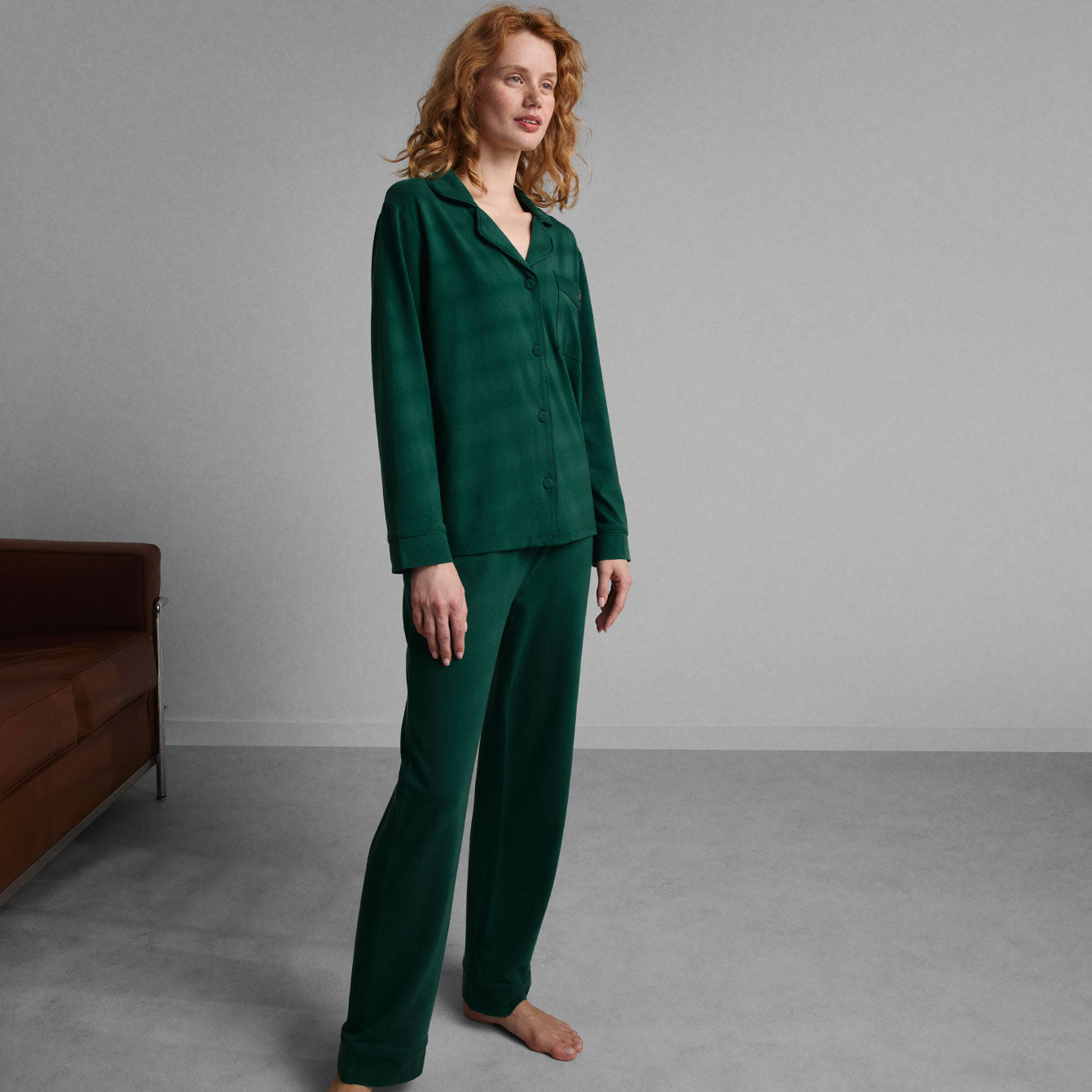 Slumberknit™ Essential Button Down Pant Set、mySite、bengalsvssteelers