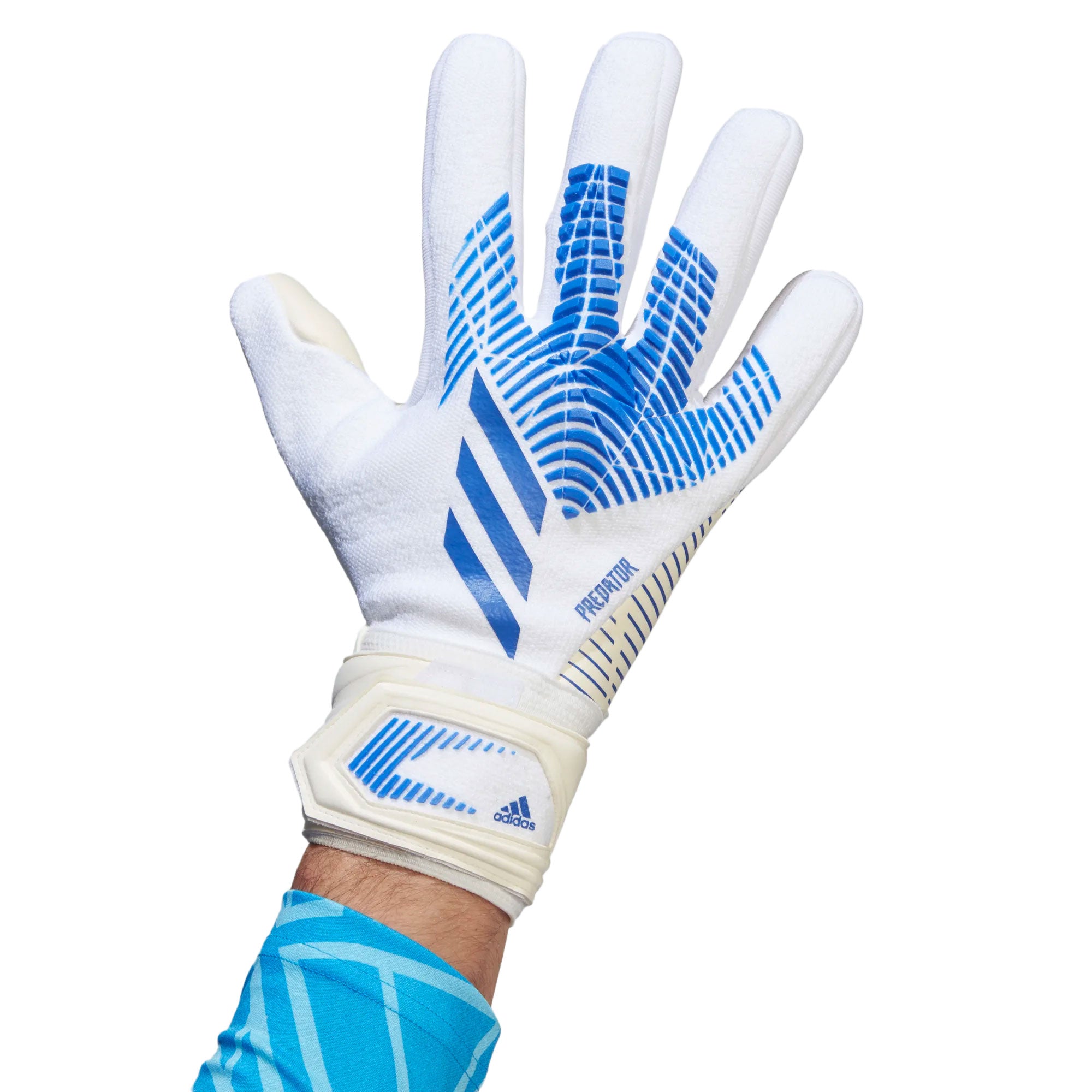 adidas Men's Predator League Goalkeeper Gloves White/Hi Res Blue、mySite、bottomscart