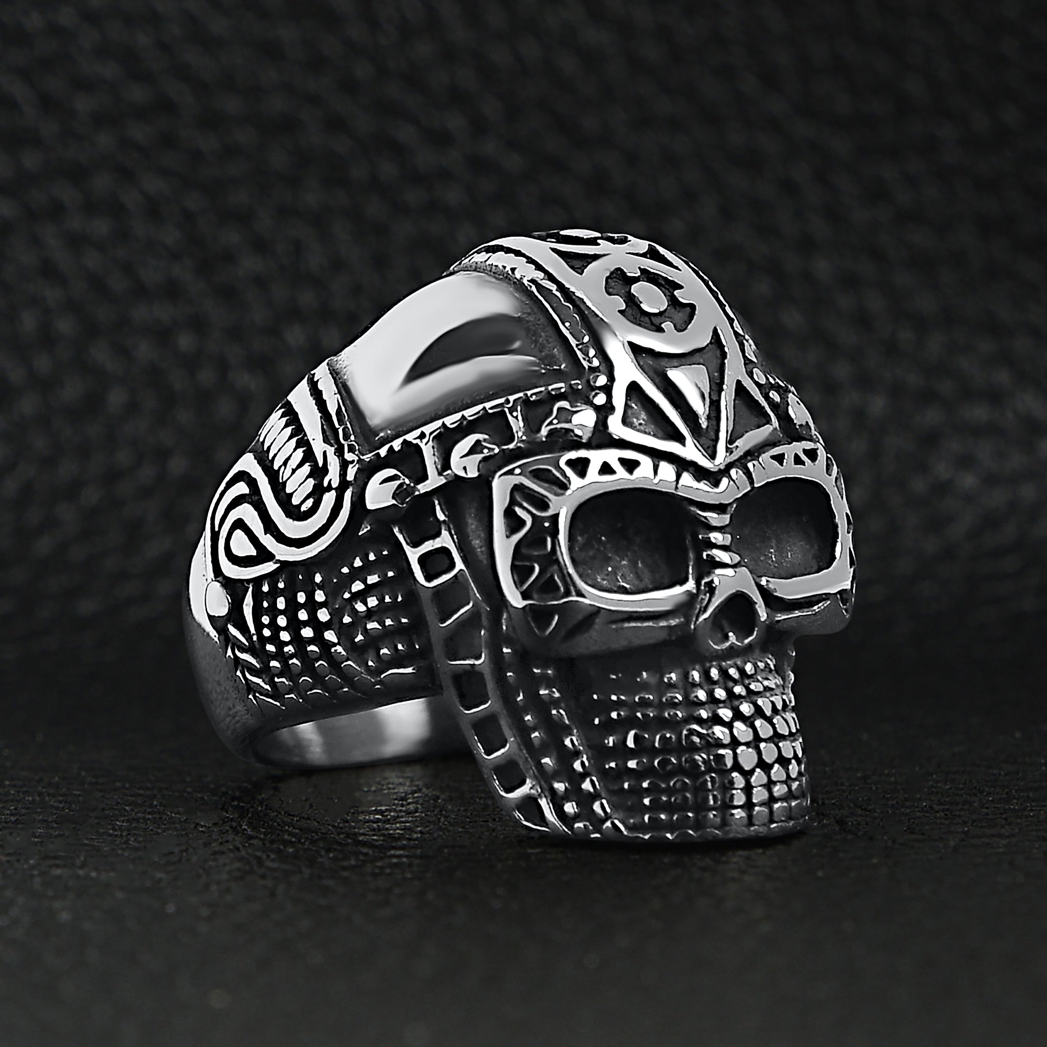Stainless Steel Ancient Warrior Guard Skull Ring / SCR4040、mySite、dreamappss