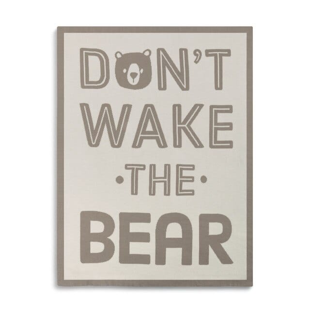 Don't Wake the Bear Woven Blanket - Nursery Keepsake *、mySite、g9winljtr