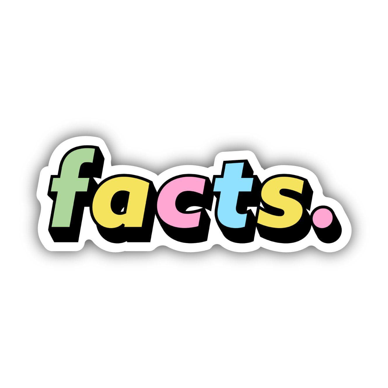 Facts. Italics Multicolor Aesthetic Sticker、mySite、elrpsem3k
