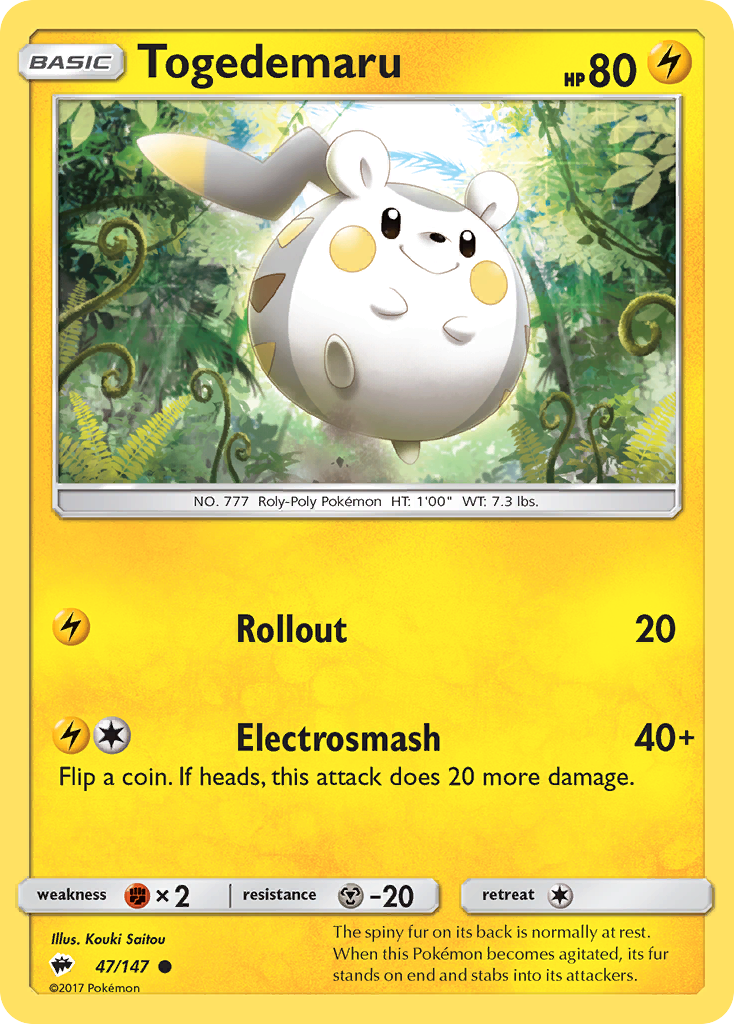 Togedemaru (47/147) Sun & Moon: Burning Shadows、mySite、waistdrama