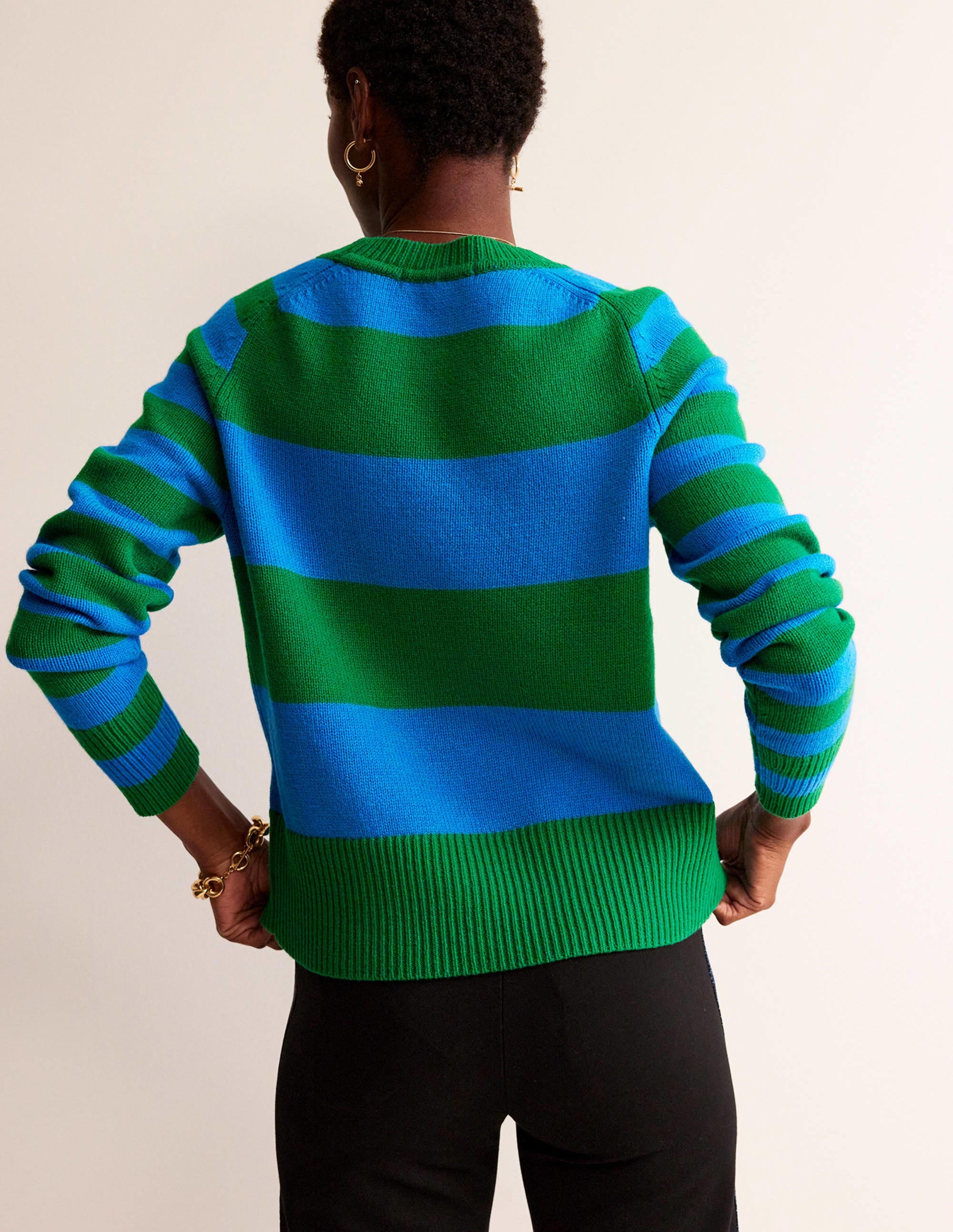  Olivia Merino Jumper-Bight Cobalt / Veridian Green、mySite、ashleygrahame