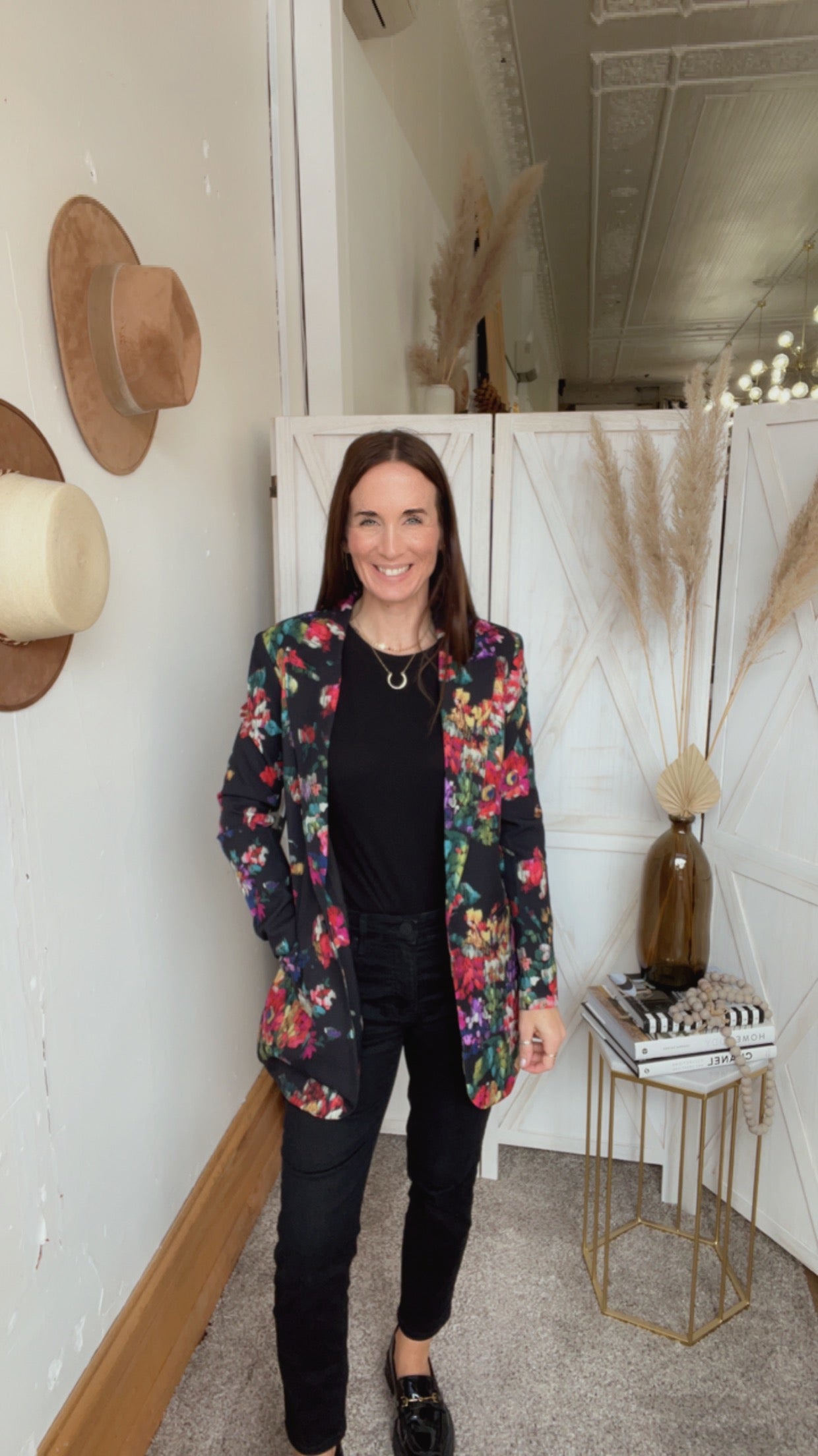 Liverpool Los Angeles Floral One-Button Stretch Blazer、mySite、garagedoors4me