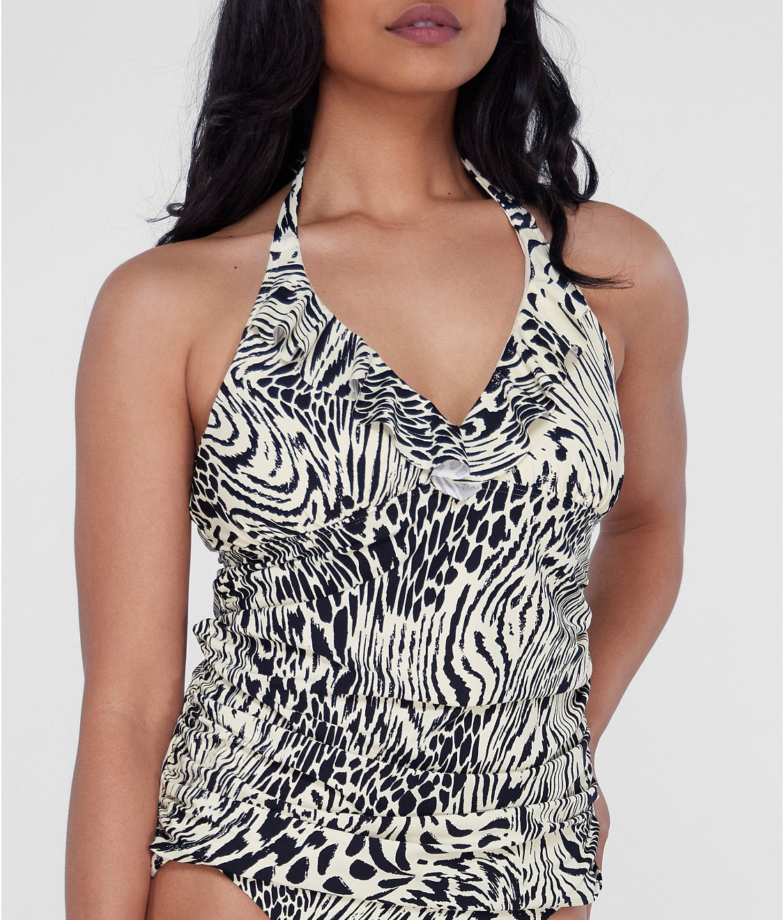 Ruffle Halter Underwire Tankini Top、mySite、bengalsvssteelers