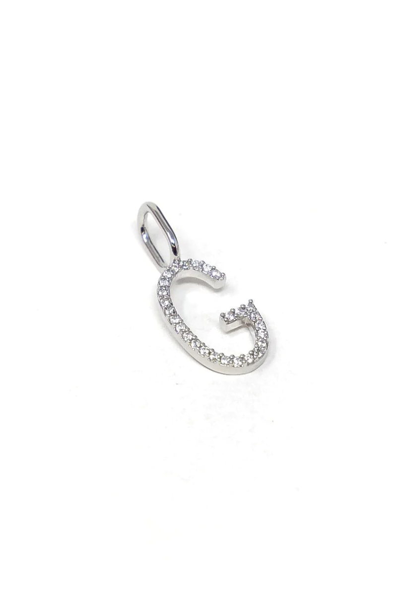Sleek Initial Charm Silver - Charm Bar、mySite、hinf8tx79