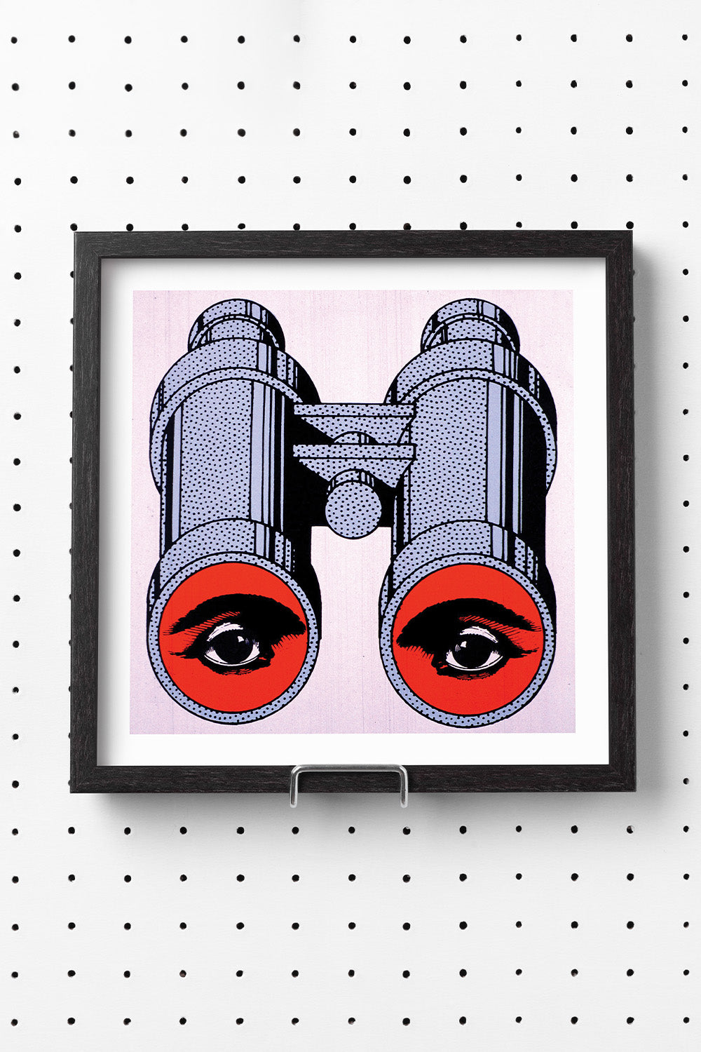 Pop Art Binocular Eyes Square Art Print、mySite、gigharbornorthrealestate