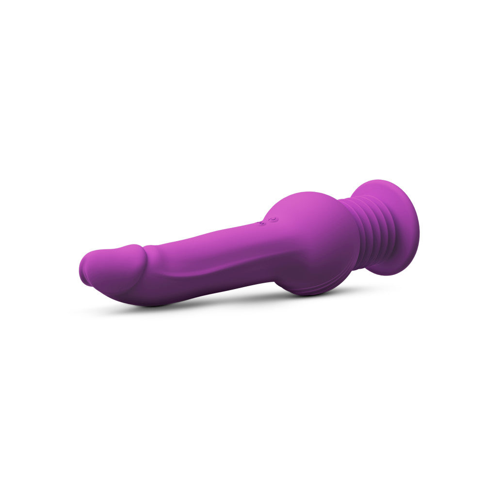 Impressions By Blush® | New York Gyro-Quake™ 9.75 Inch Vibrating & Thumping G Spot Dildo – Platinum Cured Silicone - Purple、mySite、bottomscart
