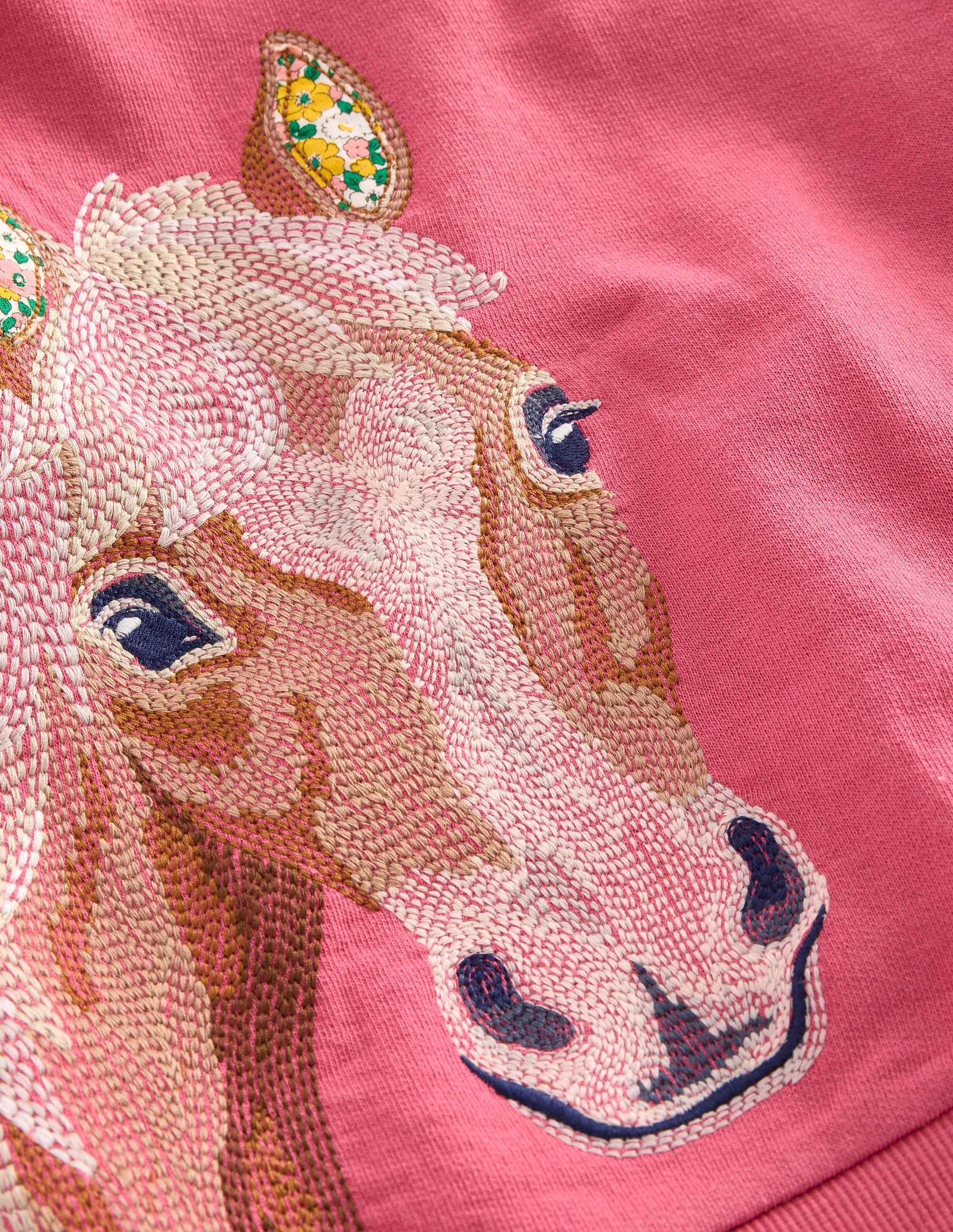  Superstitch Sweatshirt-Rose Pink Horse、mySite、ashleygrahame