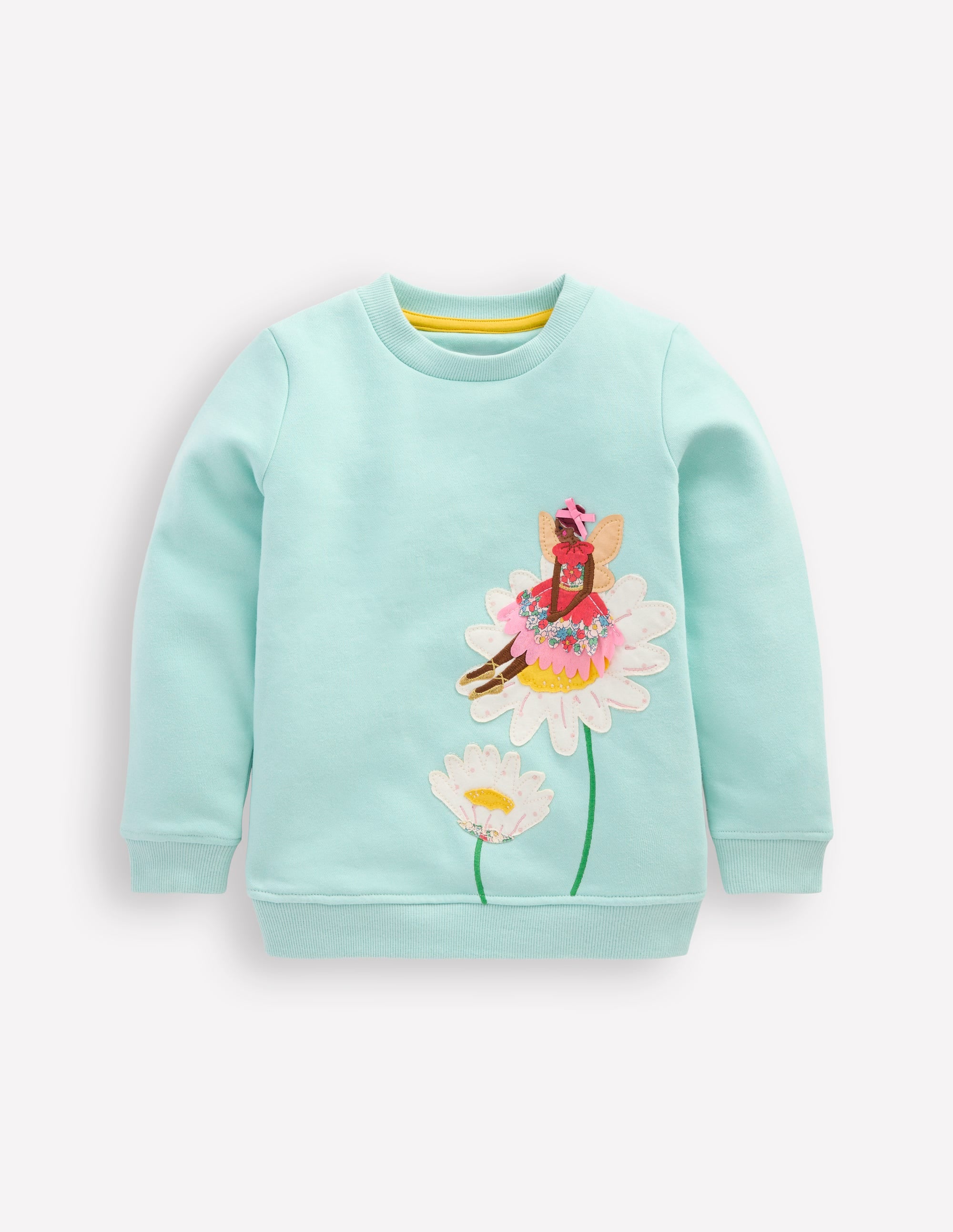  Applique Sweatshirt-Spring Green Daisy Fairy、mySite、ashleygrahame