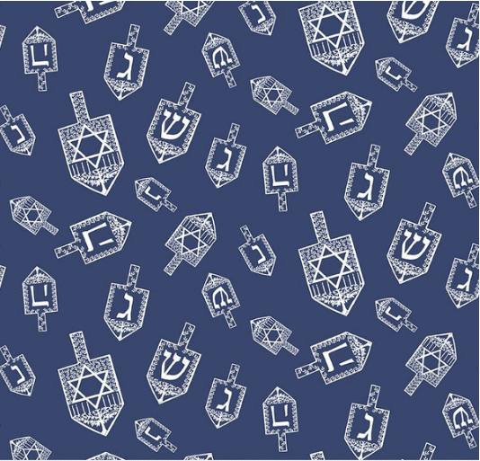 Hanukkah Blue Dreidels Face Mask、mySite、topwebapps