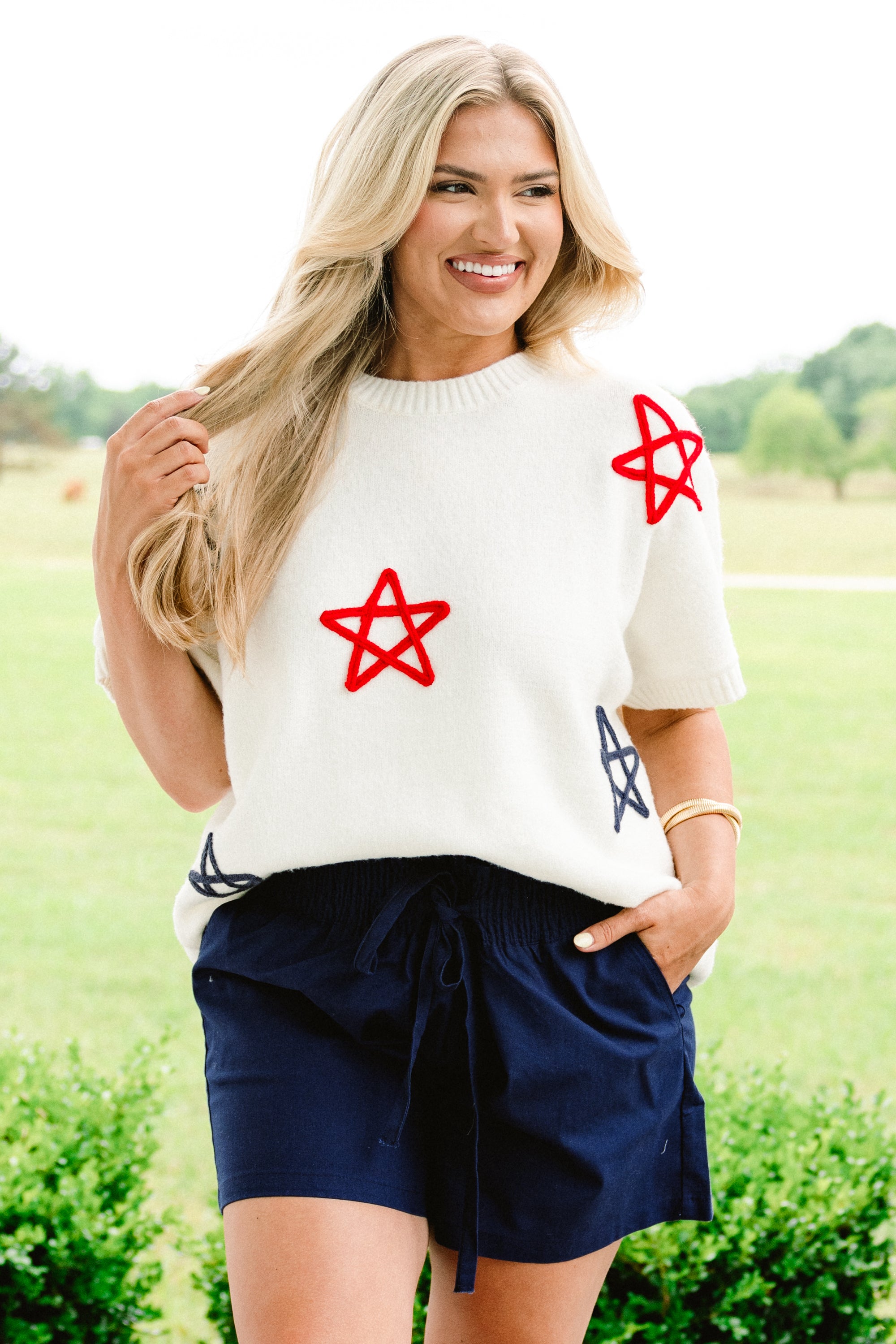  Patriotic Time Top, White、mySite、justintrudeaud