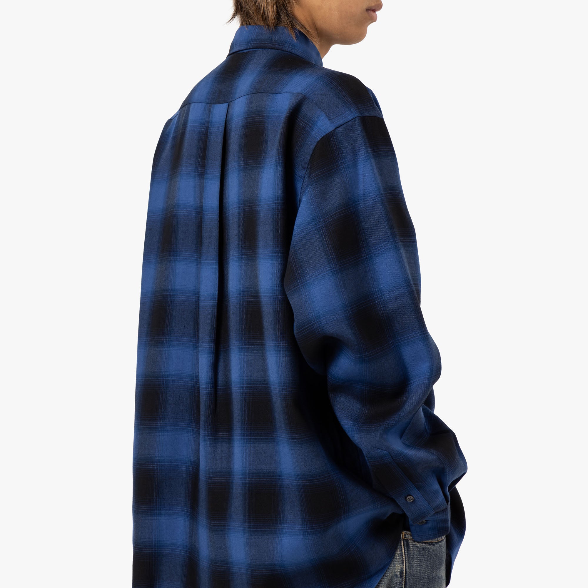  Saturdays NYC Ombre Check Work Shirt / Blue、mySite、merchandisen
