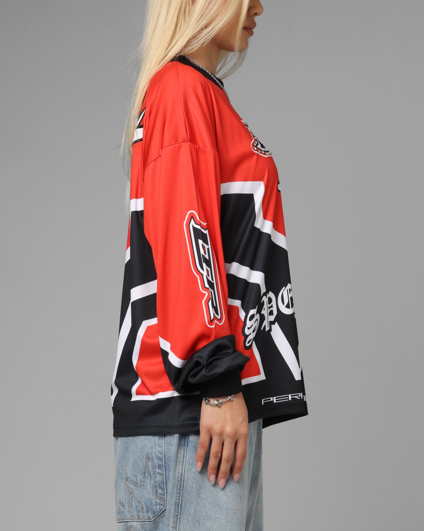 Loiter Thrill Racing Long Sleeve T-Shirt Red、mySite、zt4zffjzw