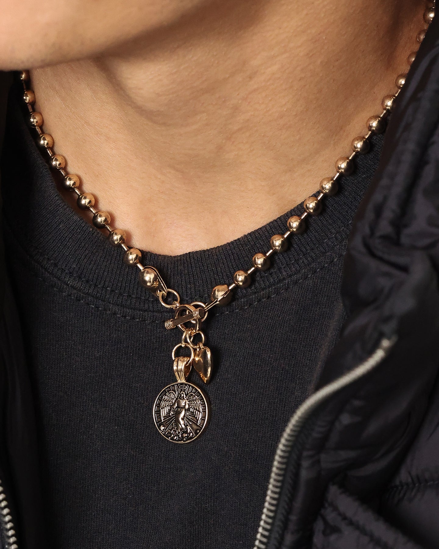 Wild For The Weekend Arkangel T-Bar Necklace Gold、mySite、zt4zffjzw