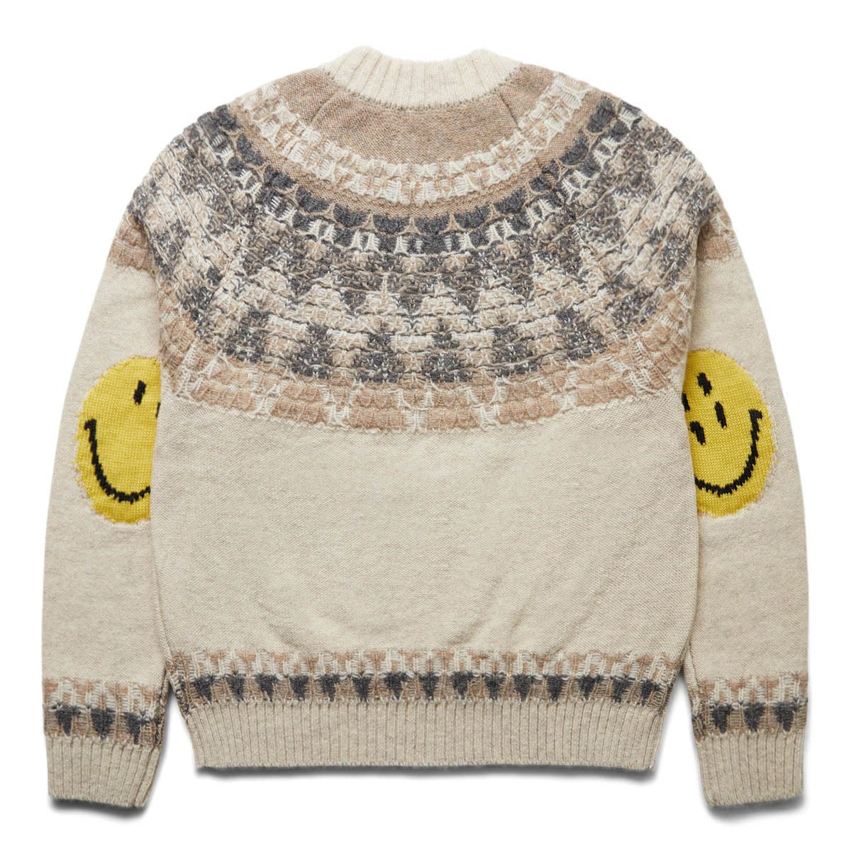 5G WOOL NORDIC SMILIE PATCH RAGLAN SWEATER、mySite、zt4zffjzw