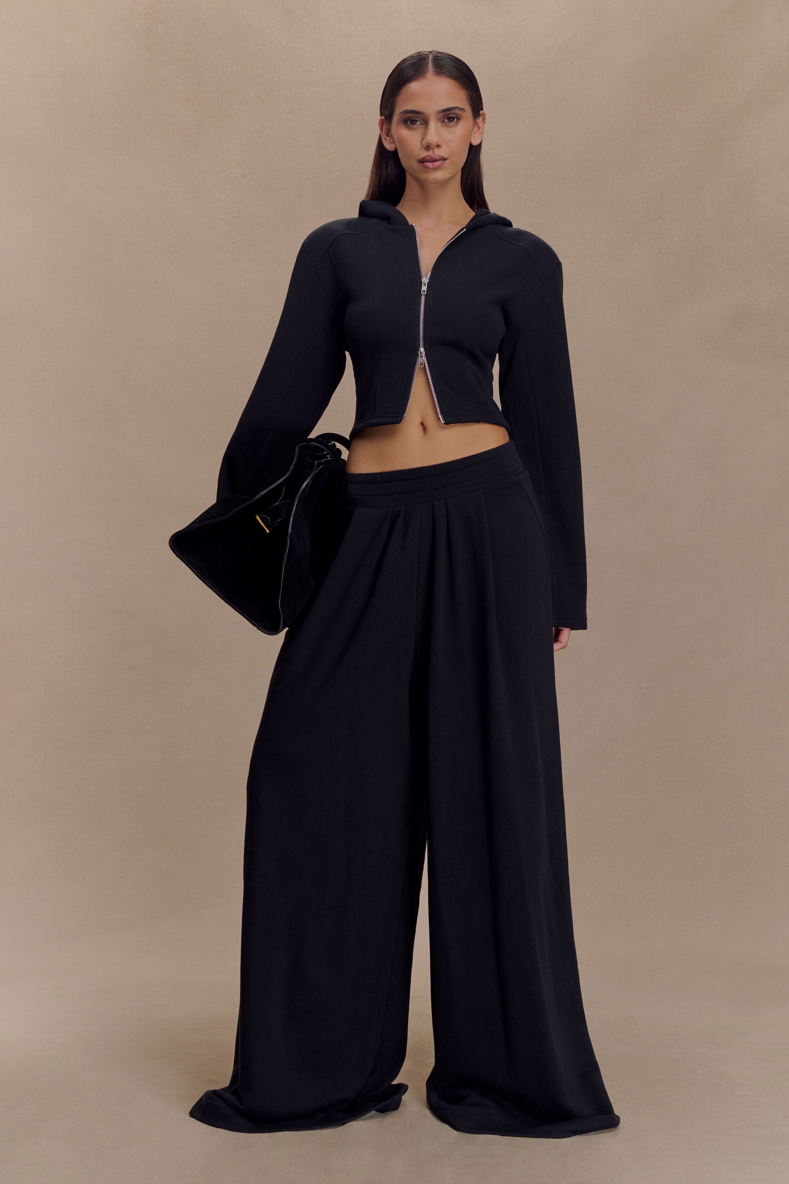 Quinn Zip Up Hoodie - Black、mySite、solidvoid