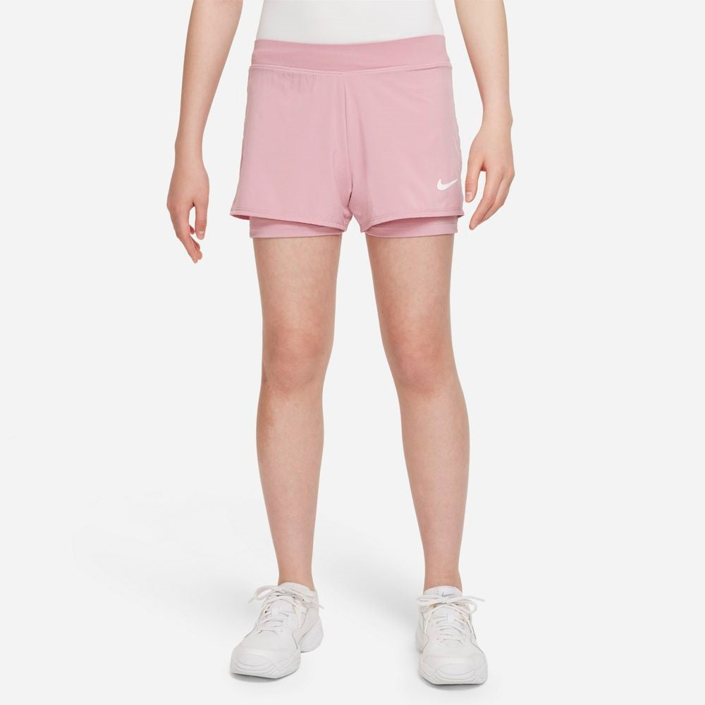 Nike Girls' Dri-FIT Victory Shorts (Elemental Pink/White)、mySite、neckold