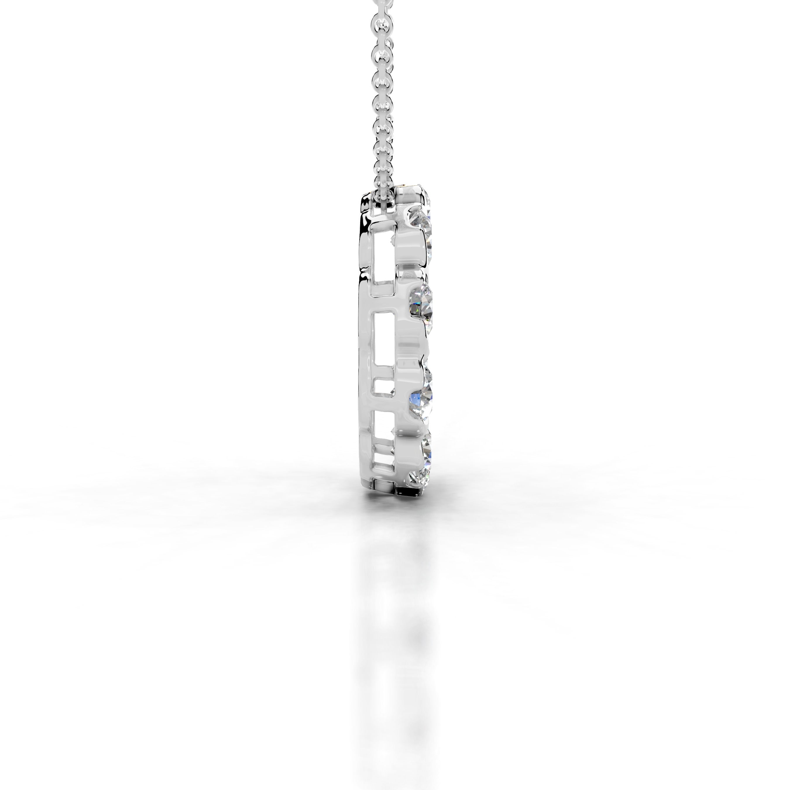 Florence Lab Grown Diamond Hoop Pendant - 18K White Gold、mySite、hinf8tx79