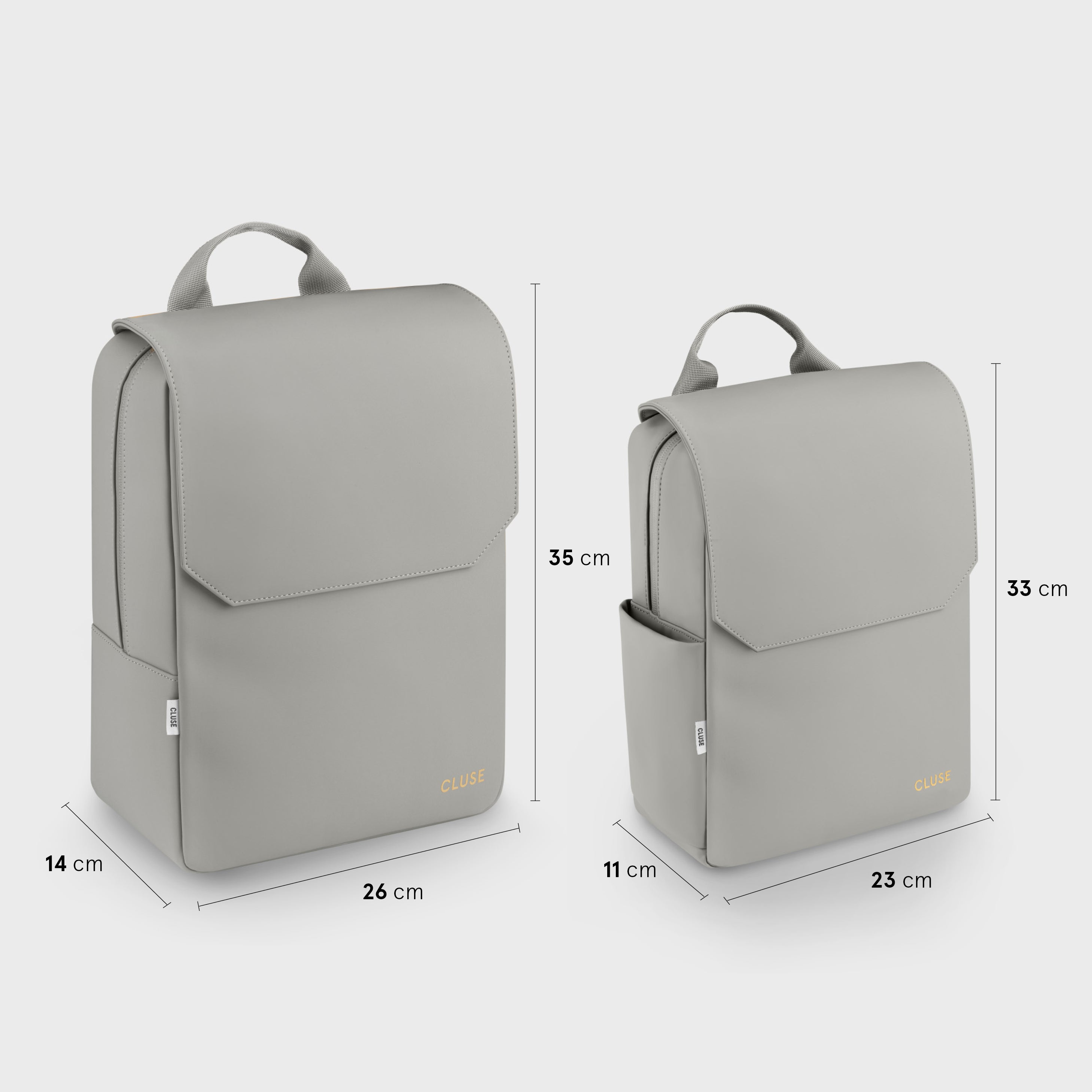 Nuitée Petite Backpack, Light Grey, Gold Colour、mySite、botmansion