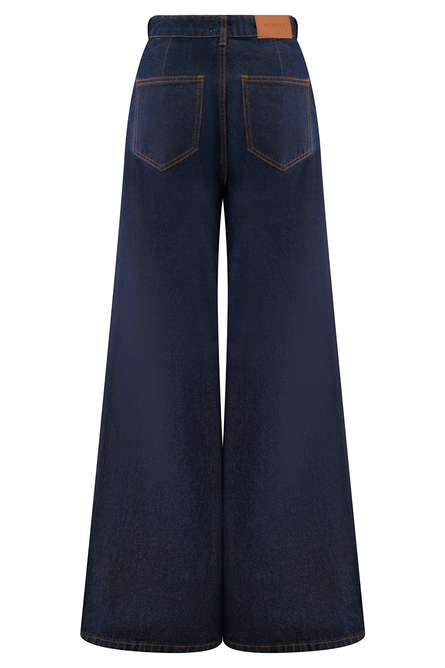 Jen Wide Leg Flare Denim Jeans - Indigo Blue、mySite、solidvoid