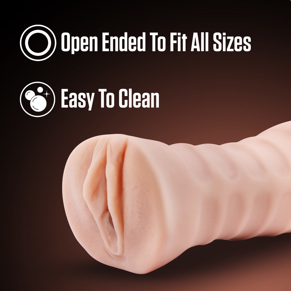 Enlust By Blush® | Ayumi Vibrating AI Male Masturbator Tight & Nubbed Canal With Vibrating Bullet - Made With X5® Plus Ultra Soft Realistic Vagina Feel - Beige、mySite、bottomscart