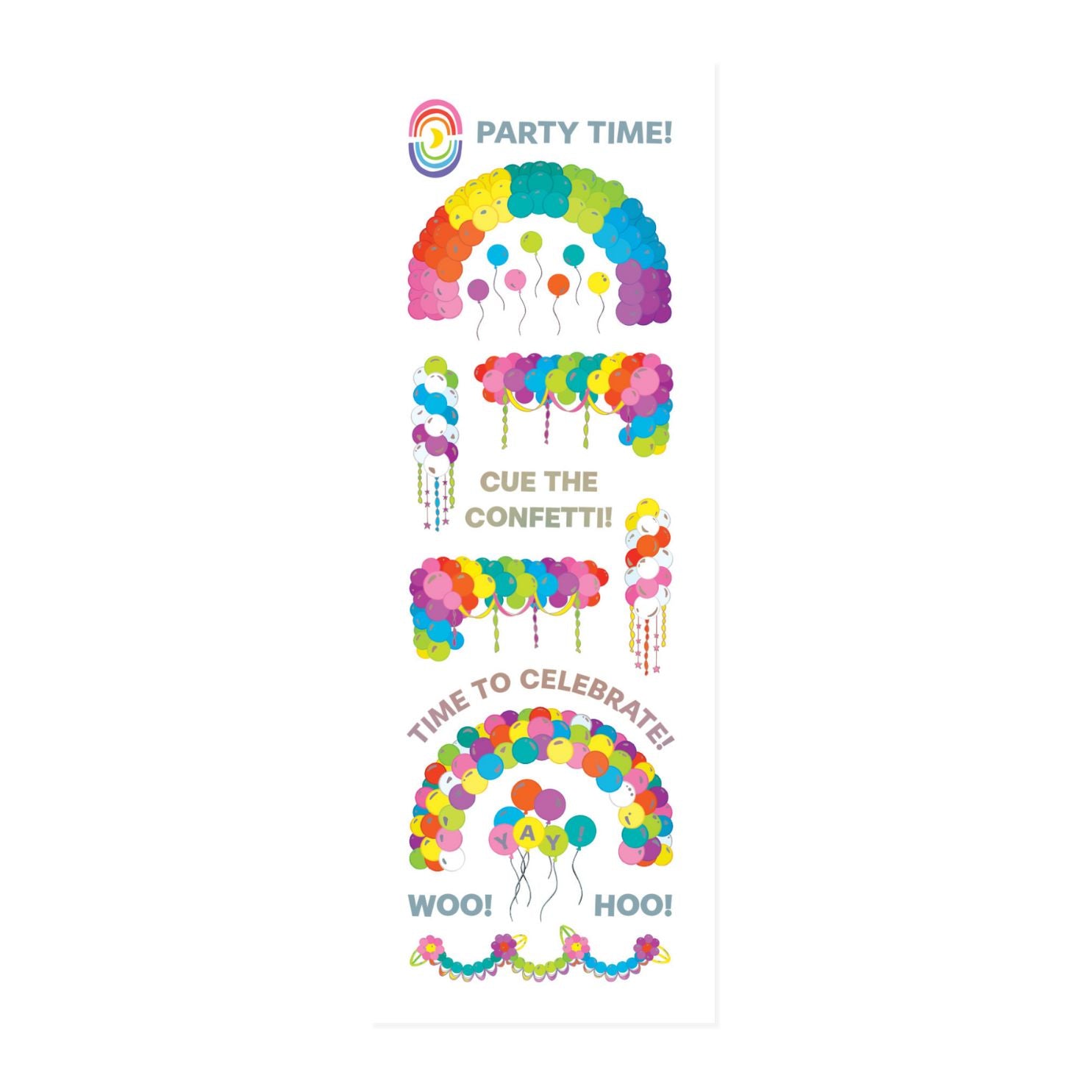  Celebration Hologram Strip Sticker Sheet、mySite、ghnorth