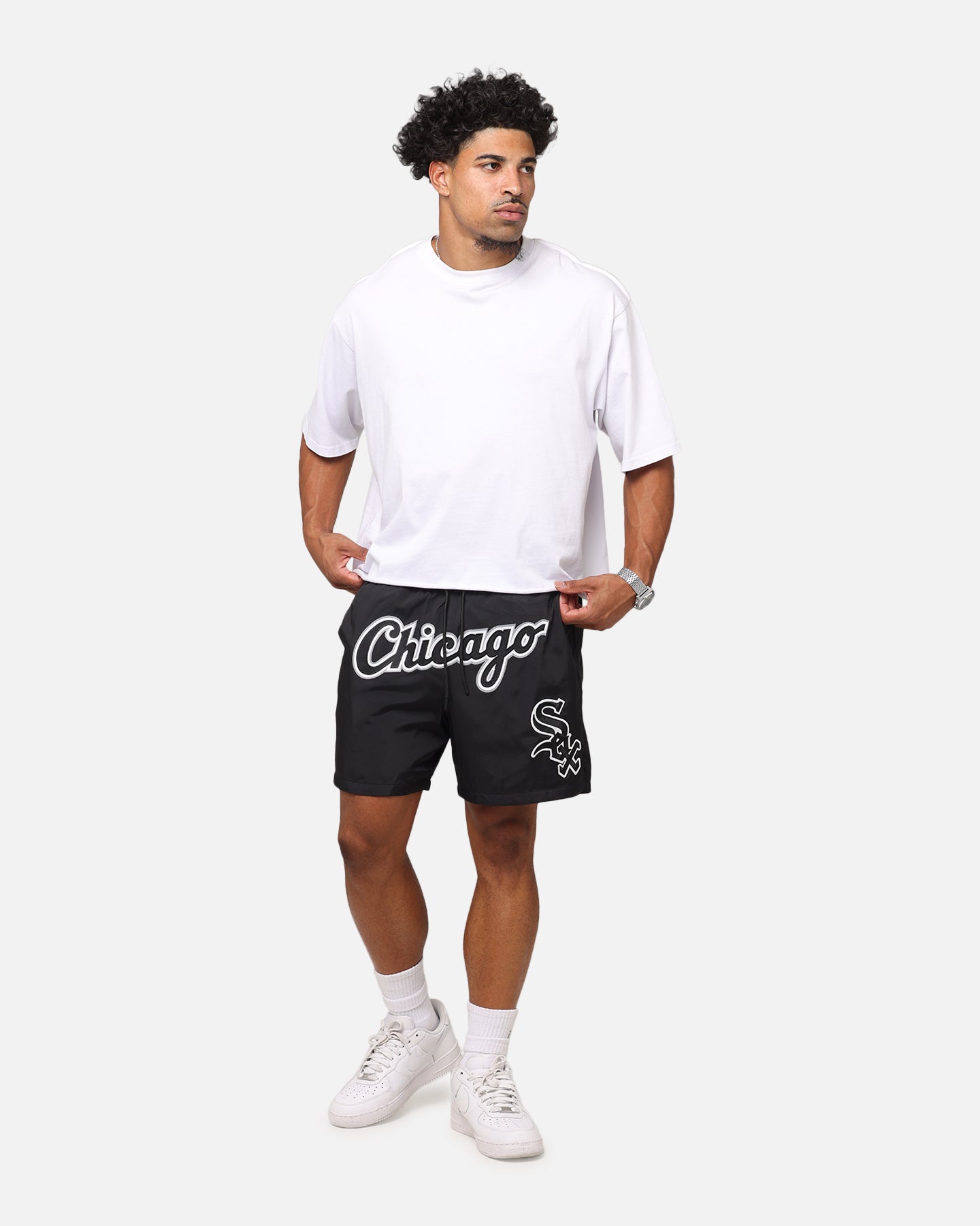 Pro Standard Chicago White Sox Classic Woven Shorts Black、mySite、zt4zffjzw